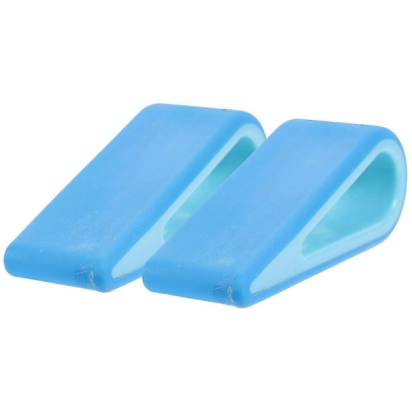 2pcs Laptop Heightening Stand Notebook Computer Support Holder Mini Cooling Radiator (Blue)