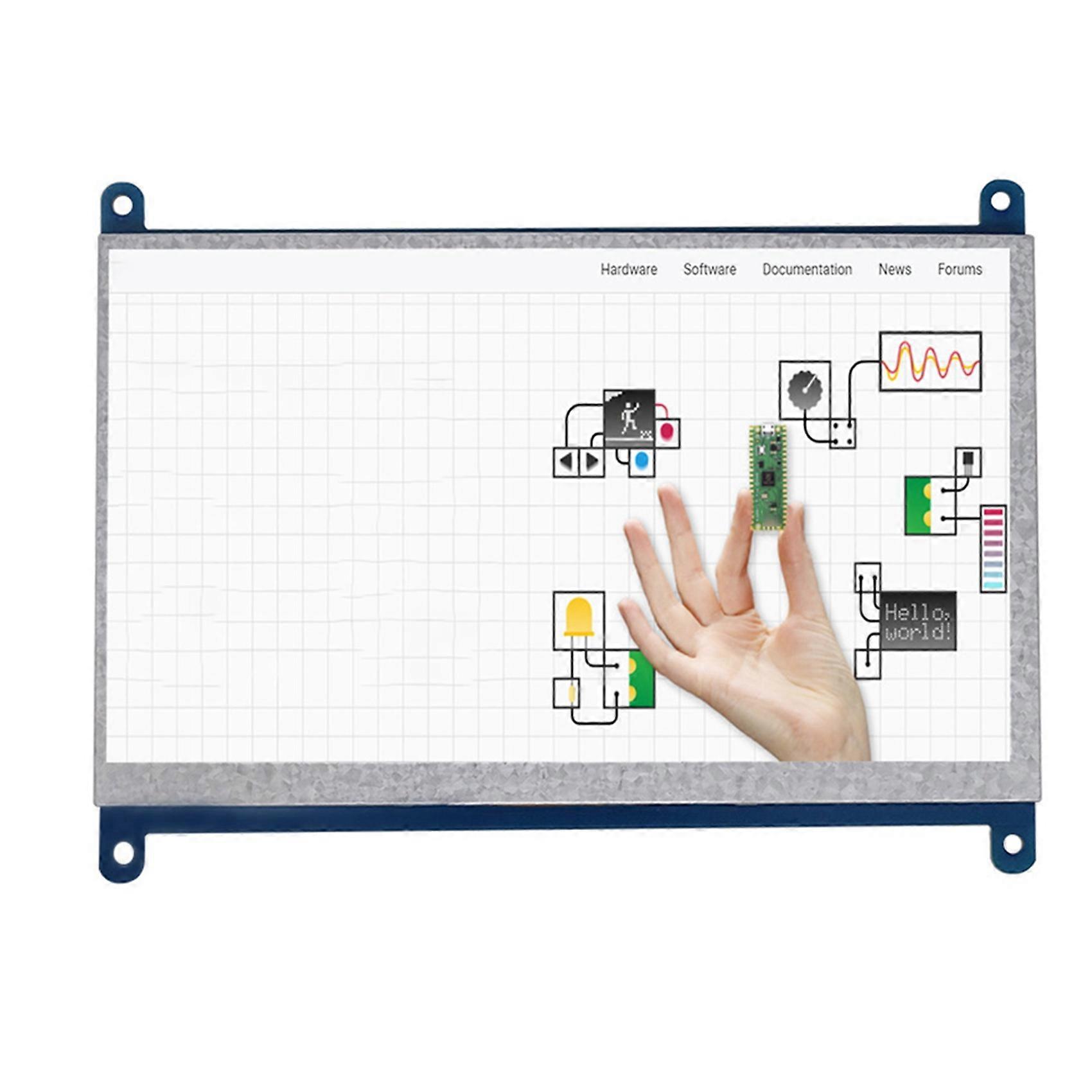 2pcs 1024x600 7Inch Touch HDMI-Compatible Display Touch Screen Panel for Raspberry Display LCD HD Display Pc Monitor IPS