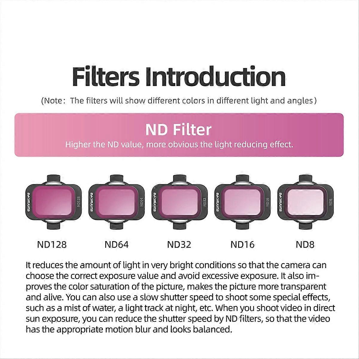  ND8+ND16+ND32+ND64 Filter Drone Filter For AVATA