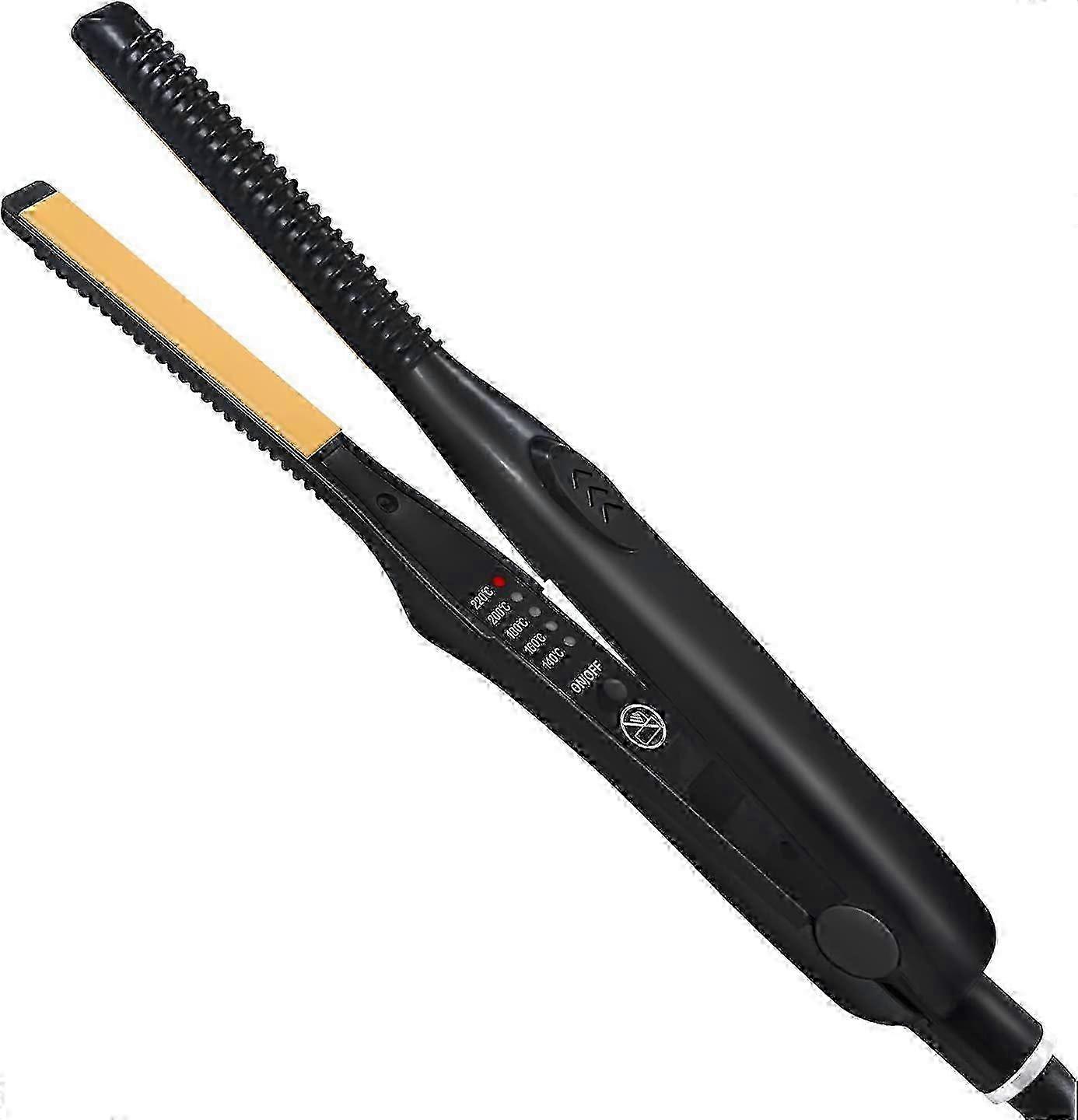 Short hair straightener titanium ceramic mini pencil flat iron