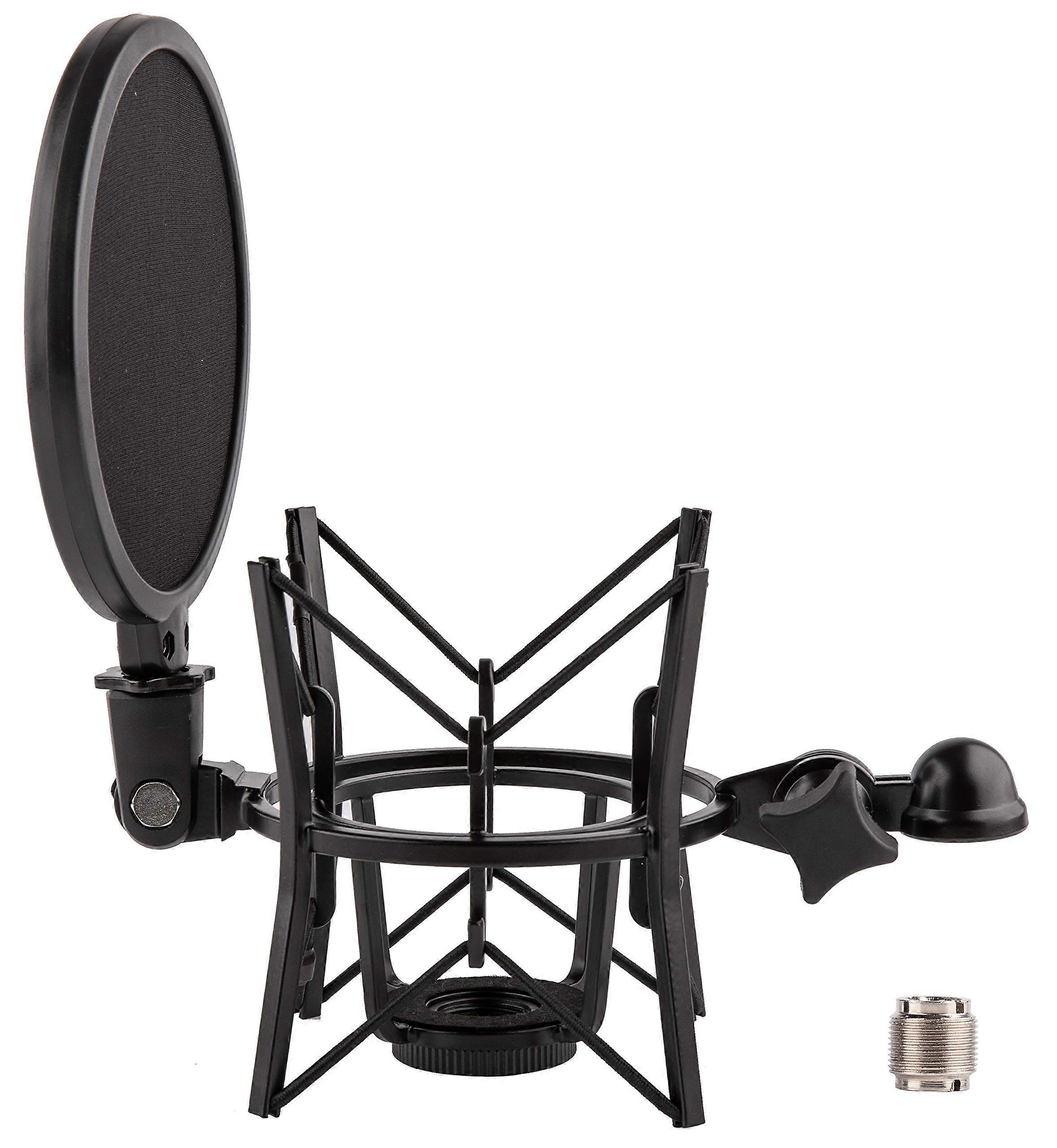 Microphone Shock Mount with DualLayer Pop Filter for Rode NT1A NTK Podcaster Noise Isolation