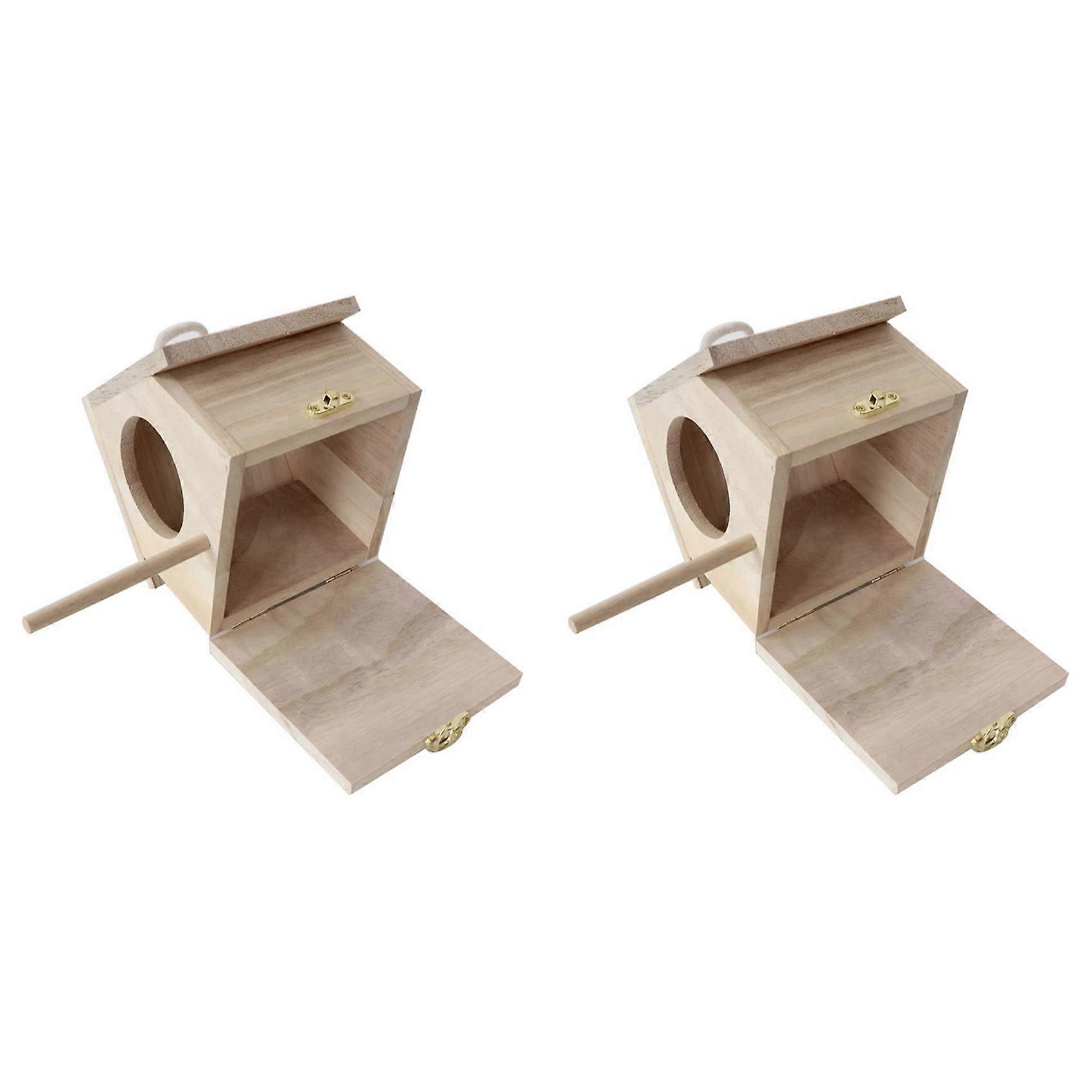 2X Nesting Box for Tits, Nesting Box Kit Robin, Bird House, Weatherproof for Hanging, Nesting Boxes for Birds Bird House