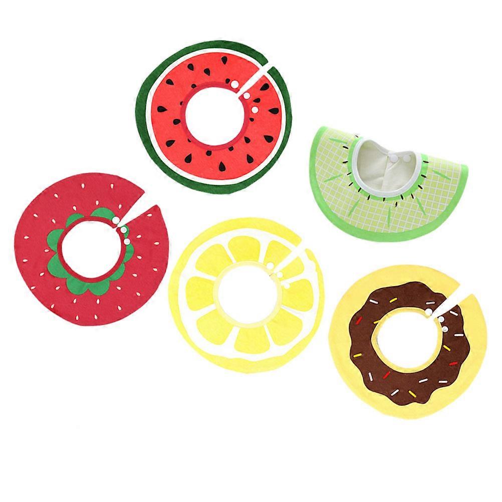 Assorted Baby Bibs for Newborns with Adjustable Snap Closure and Cute Cartoon Patterns 5 Pack