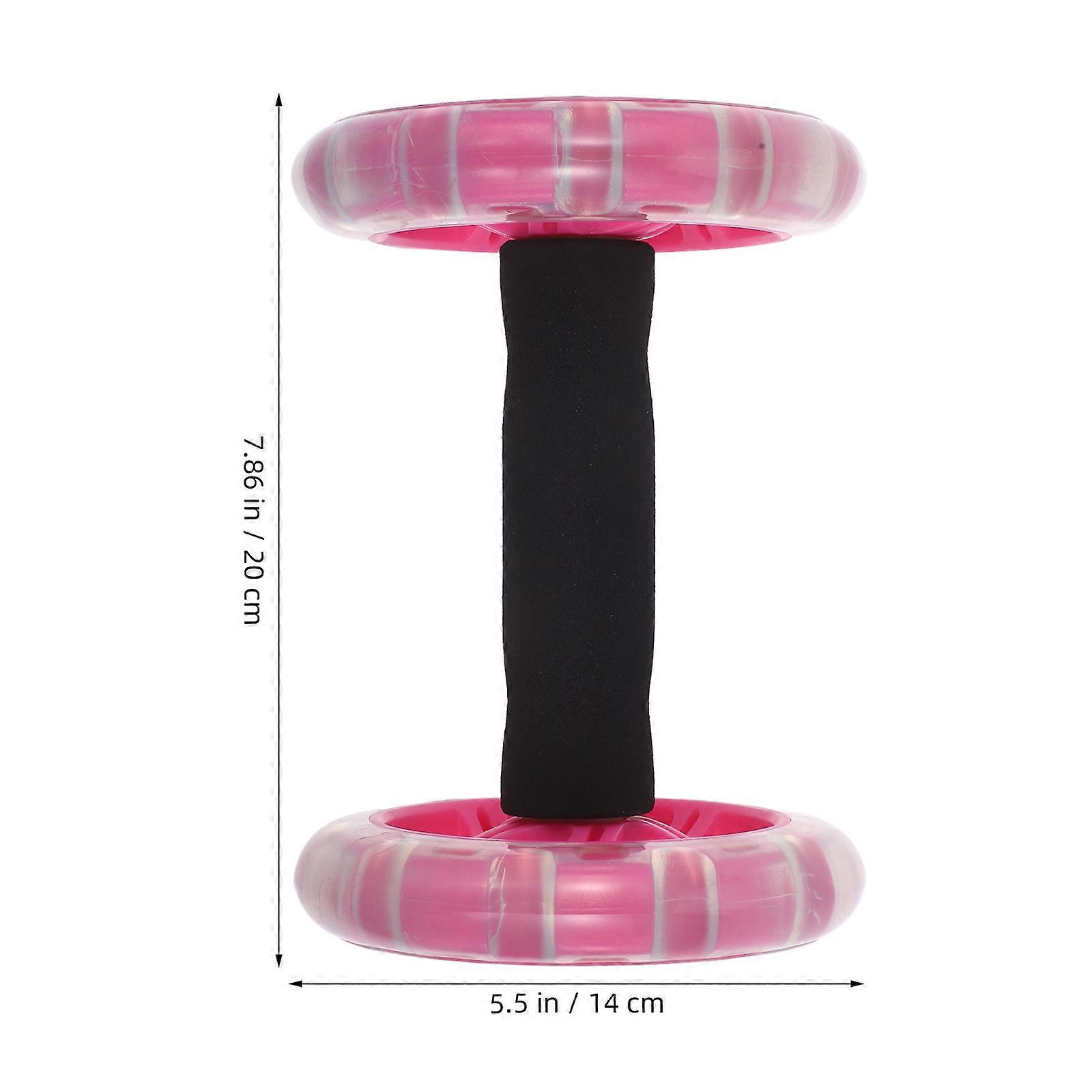 Pink Double Wheel Ab Wheel Roller for Core Training 2Pcs Home Ab Workout