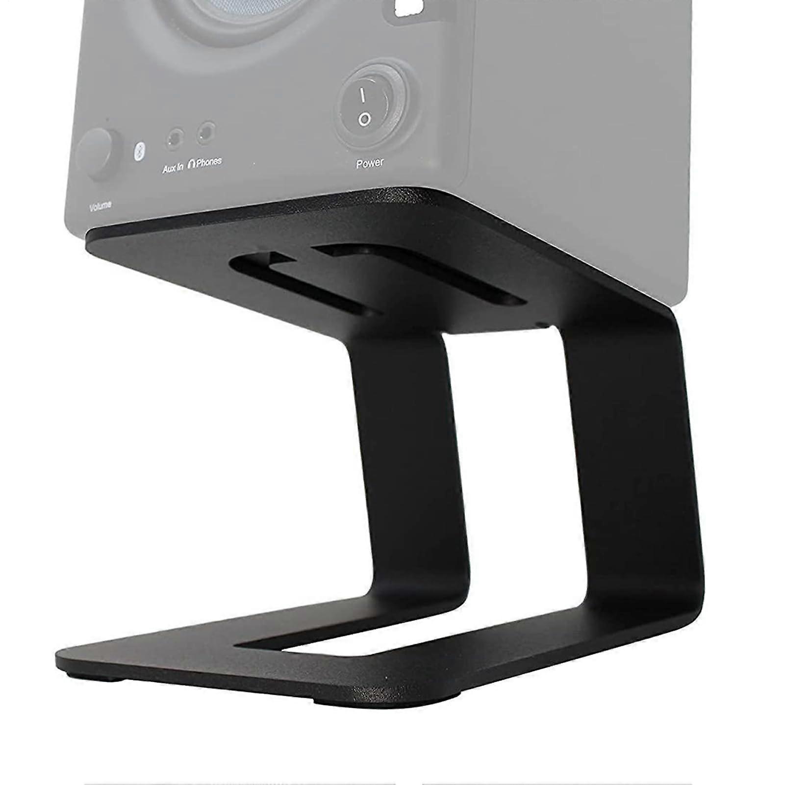 Metal Monitor Stand Carbon Steel Desktop Speaker Stands, Height Adjustable Monitor Riser, Thick Bookshelf Speaker Stands