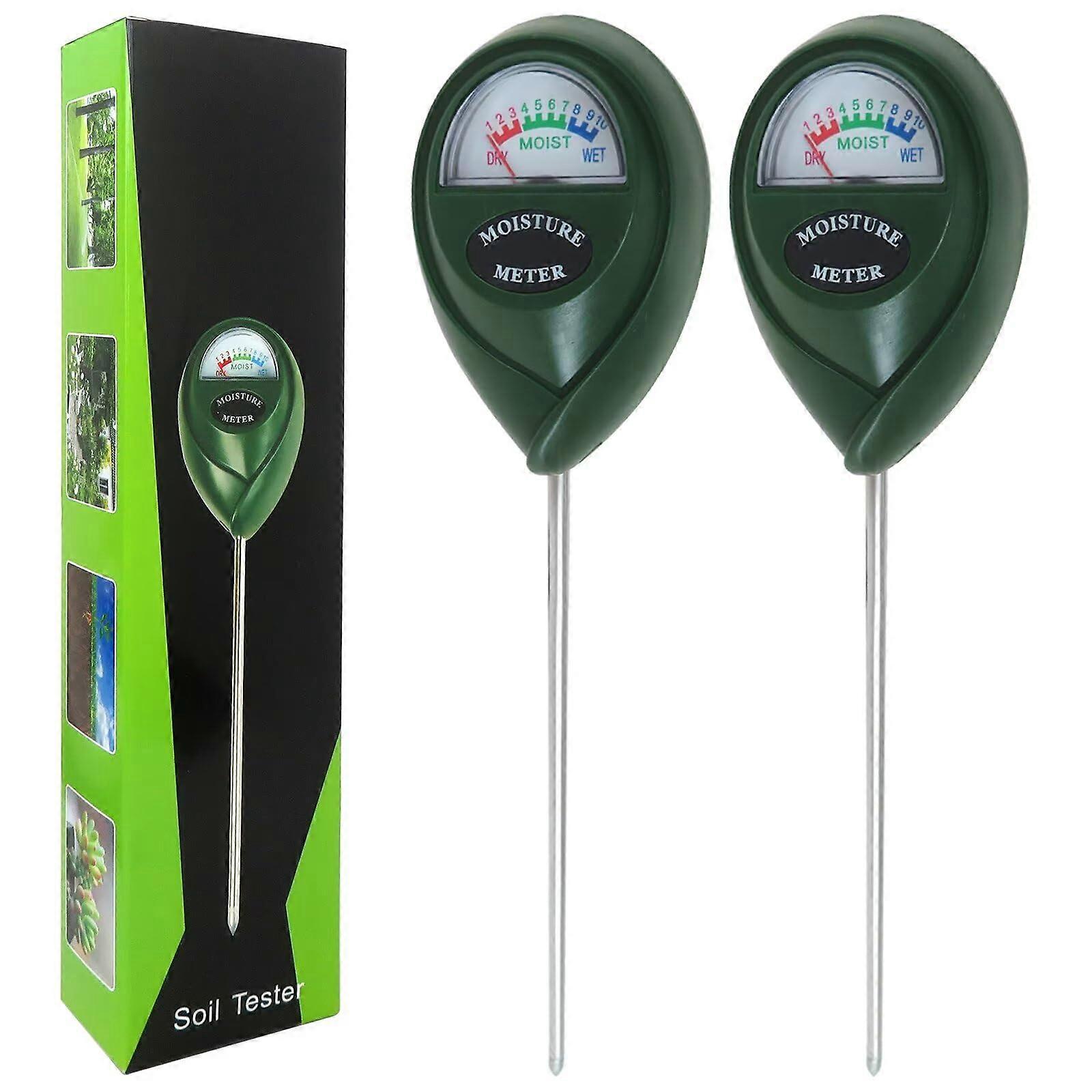 Soil Moisture Meter 2Pack for Gardening and Farming, Accurate Plant Water Monitor No Battery Required