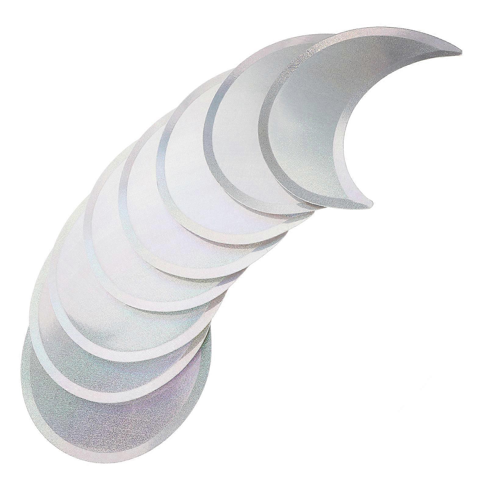 Silver Lunar Paper for Party Use Moon Shape 8Pcs Pack
