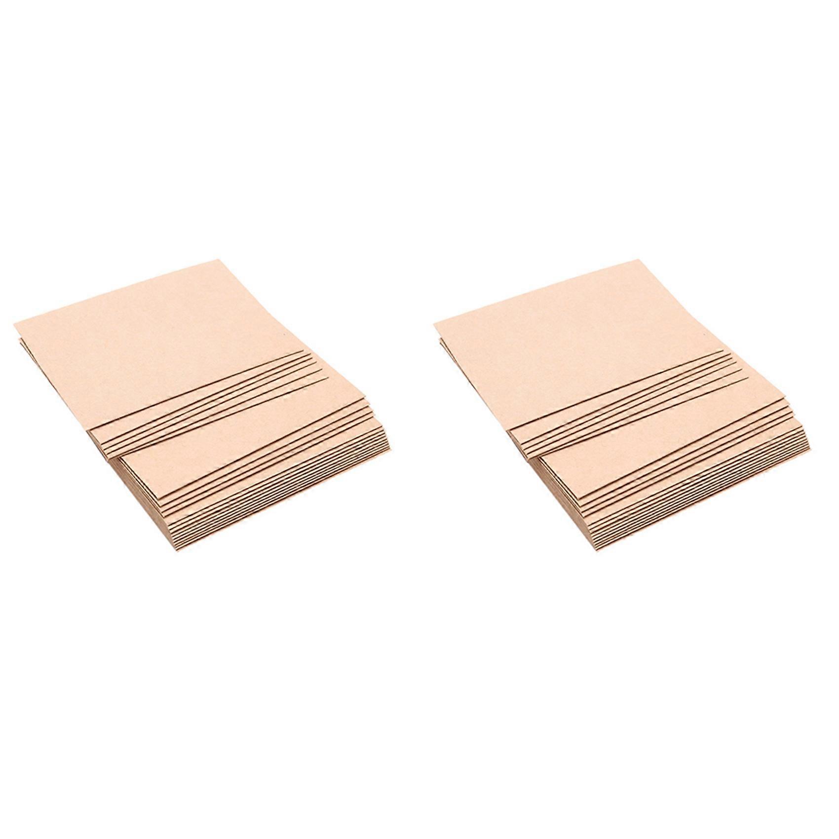 40PCS Classical Kraft Blank Mini Paper Window Envelopes Wedding Invitation Envelope Gift Envelope(Brown)