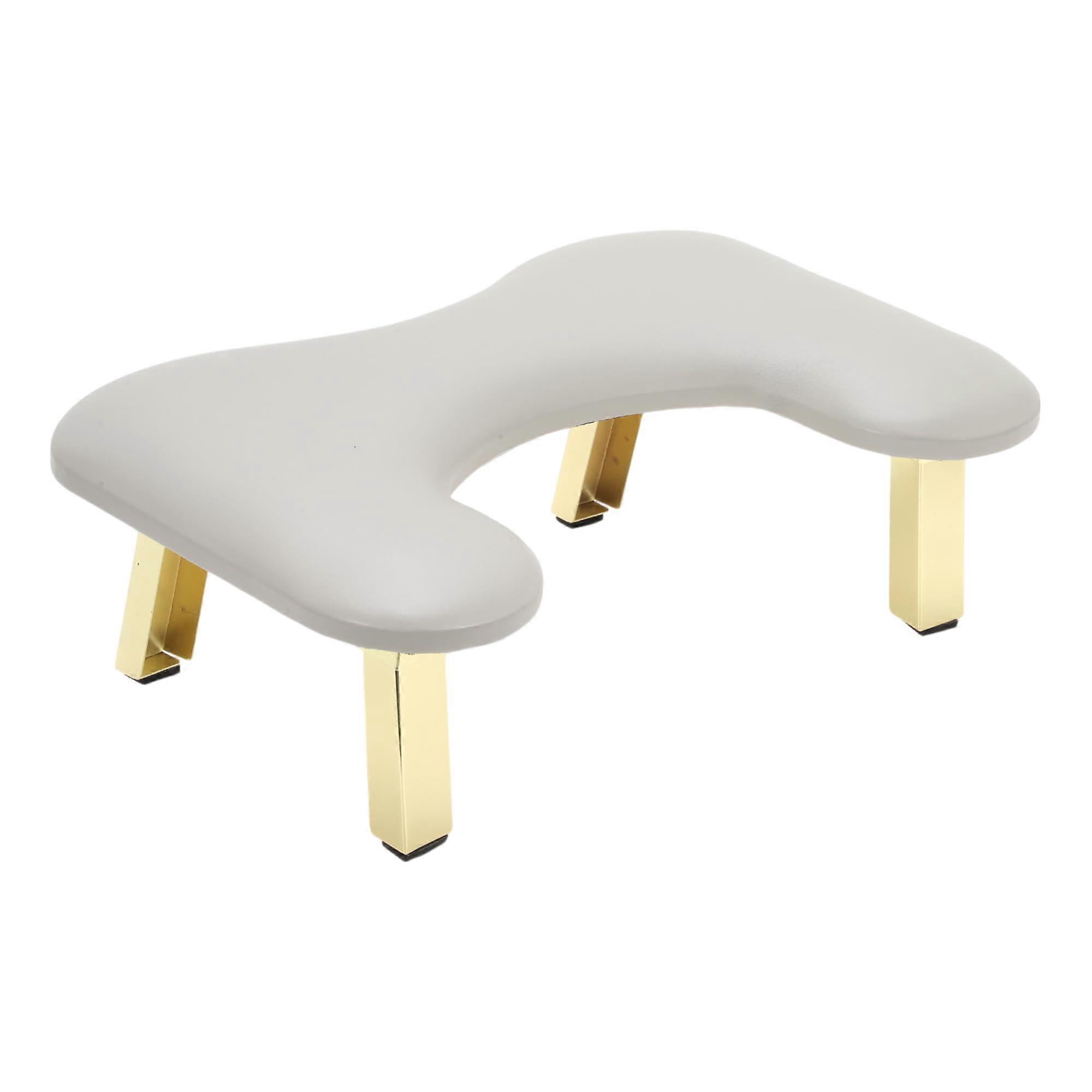 Ergonomic Butterfly Nail Arm Rest with Soft PU Surface and Foldable Brackets, Gray