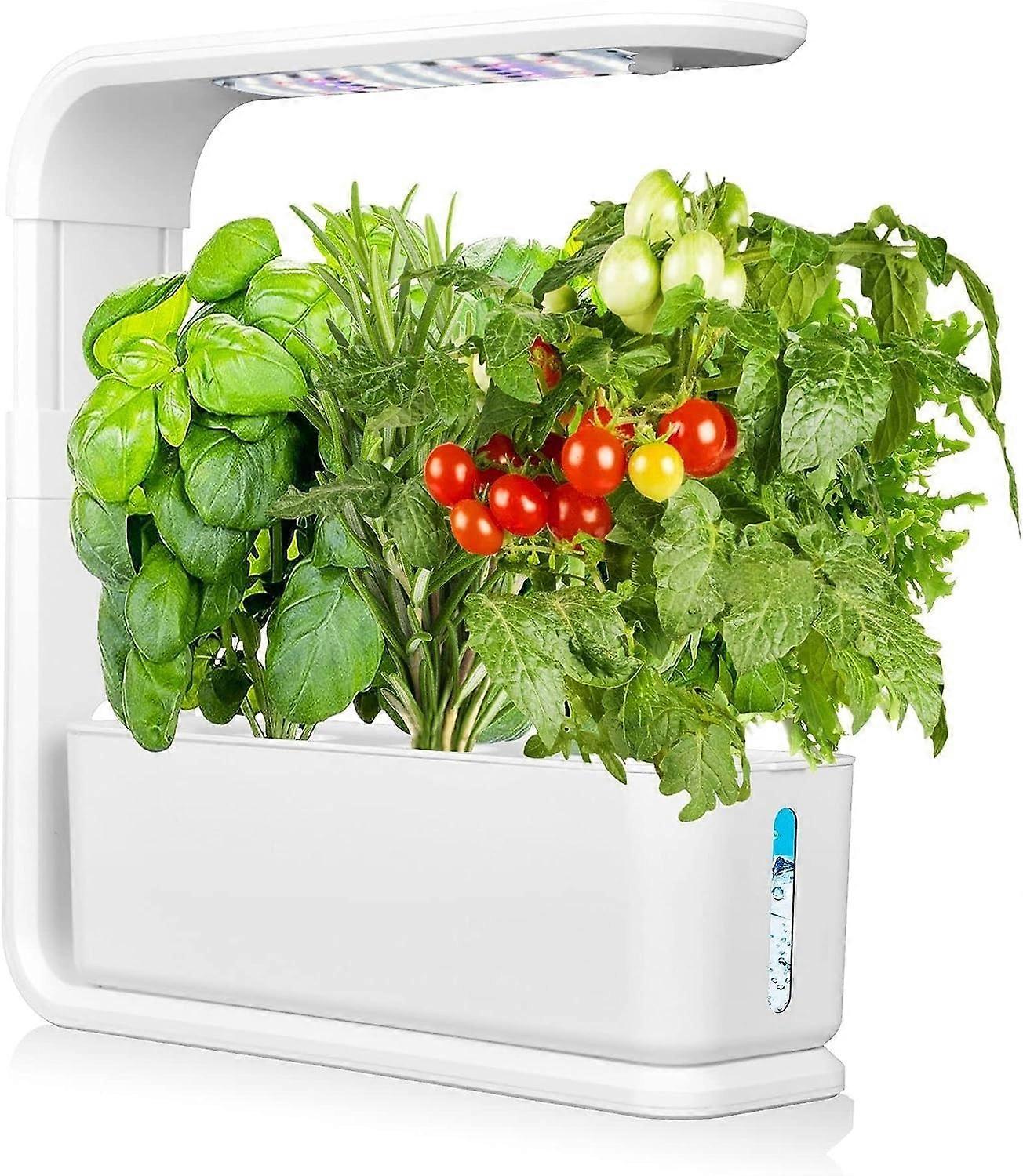 Indoor Hydroponics Growing System with Full Spectrum Grow Light, 3 Pods Adjustable Height Kit with Timer for Herbs