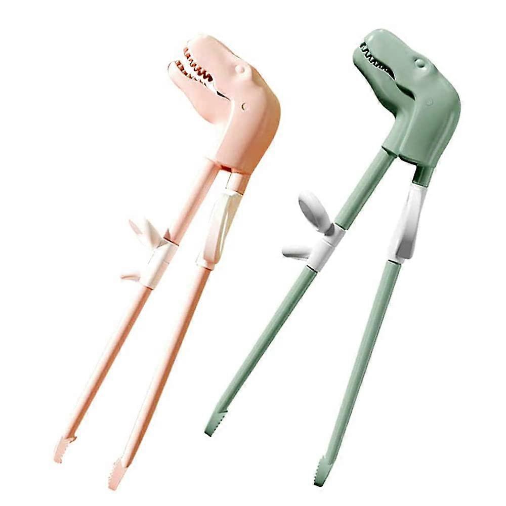 Kids Dinosaur Training Chopsticks for Beginners Easy Learning Grip RightHanded 2 Pack