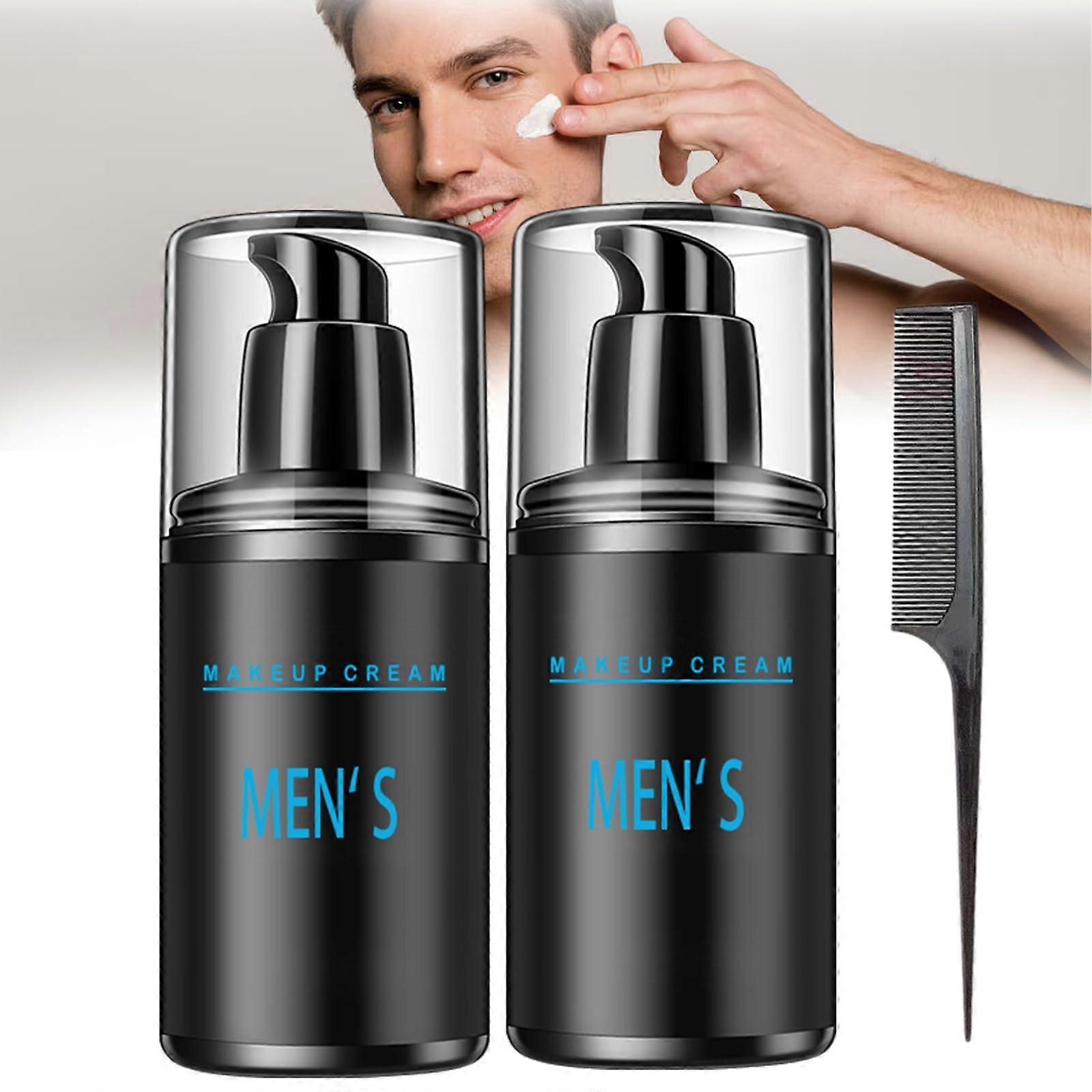 Men's BB Cream Moisturizing Concealer 2PCS, Natural Coverage AllinOne Grooming Hydration