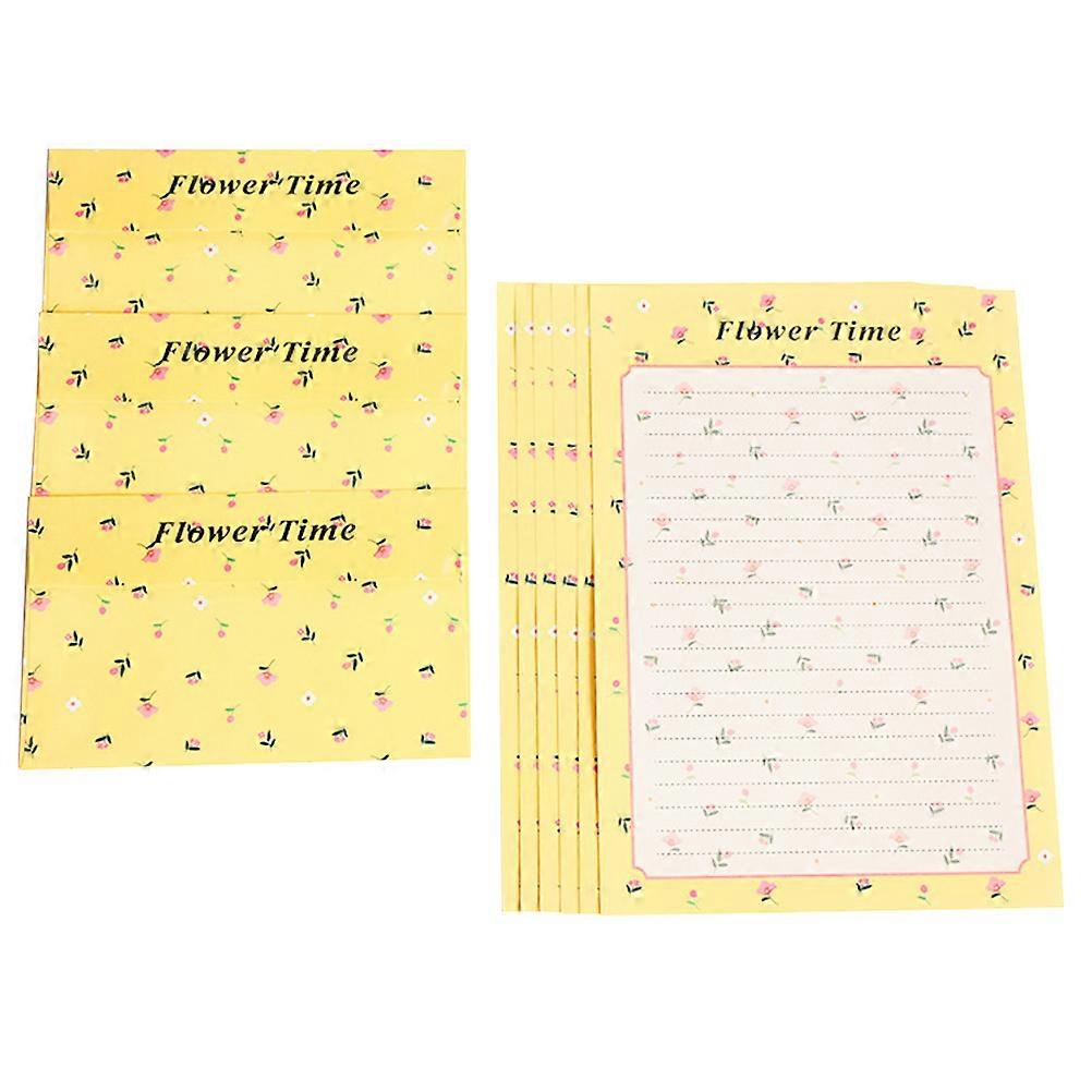 Letter Paper with Envelopes Set Floral Pattern for Writing Use 36Pcs