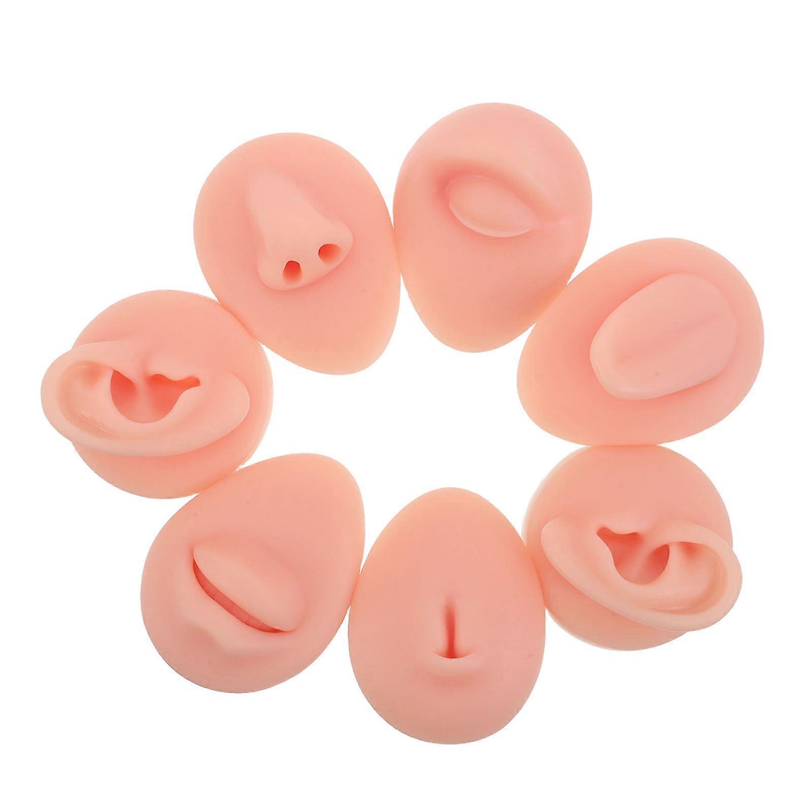 Soft Silicone Simulation Body Model for Piercing Practice 1Set Realistic Features