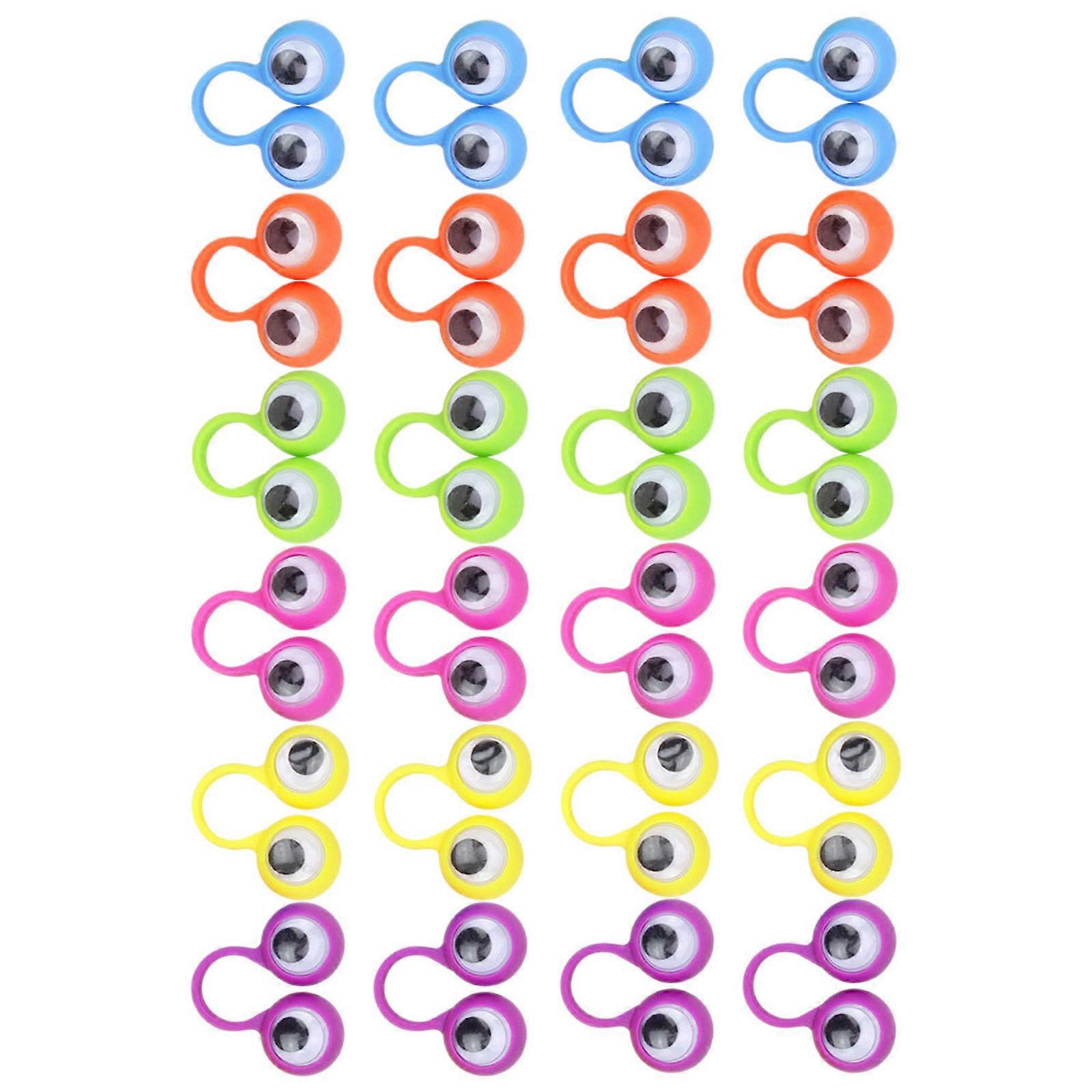 Plastic Eye Finger Puppet Storytelling Puppet Theater 24Pack