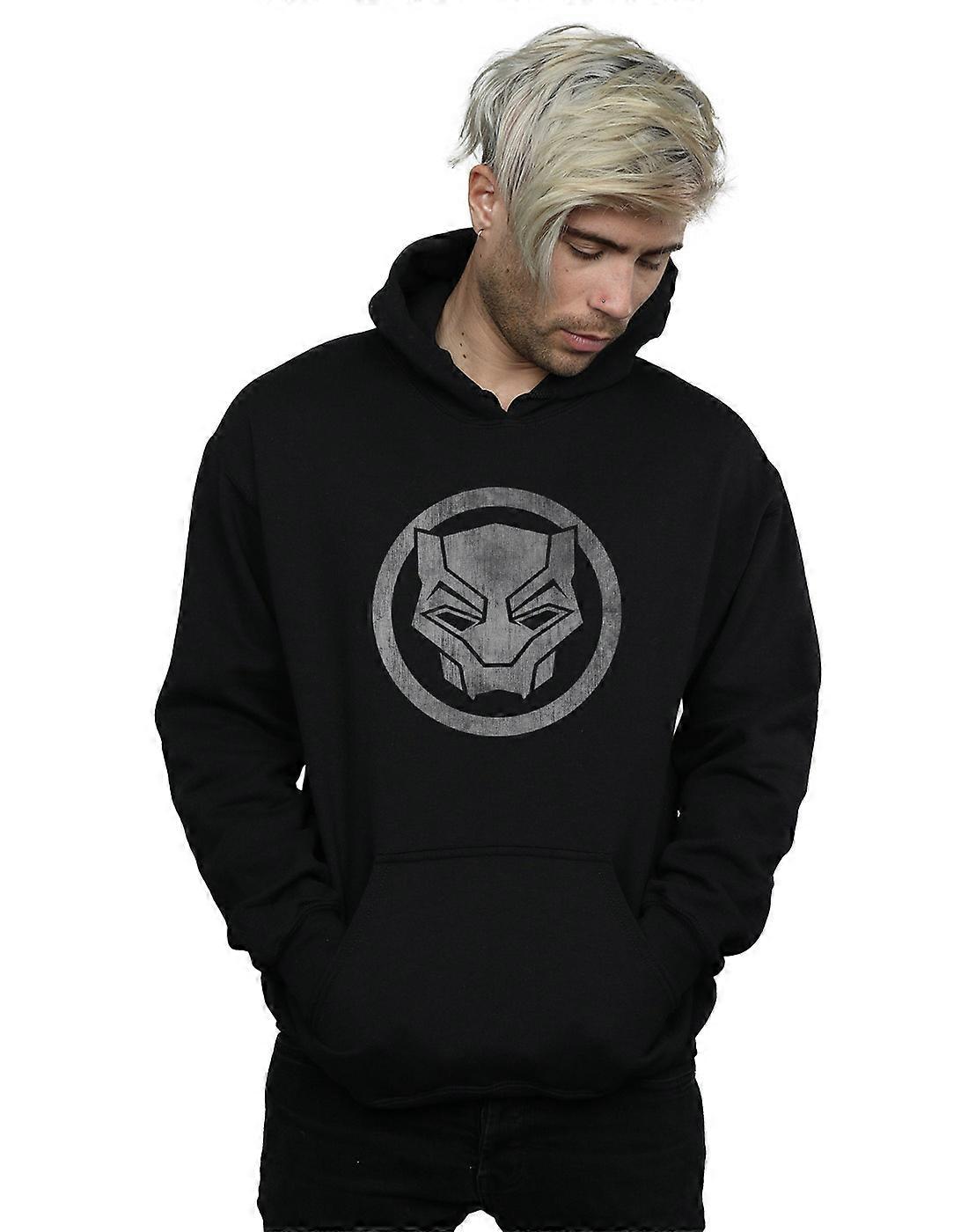 Marvel Men's Black Panther Distressed Icon Hoodie