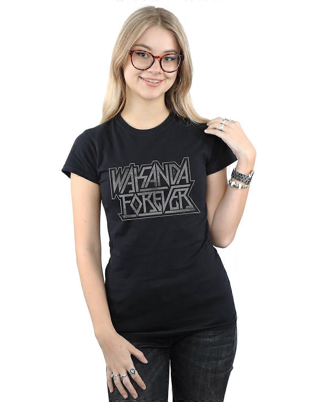 Marvel mujer Wakanda Forever logo camiseta