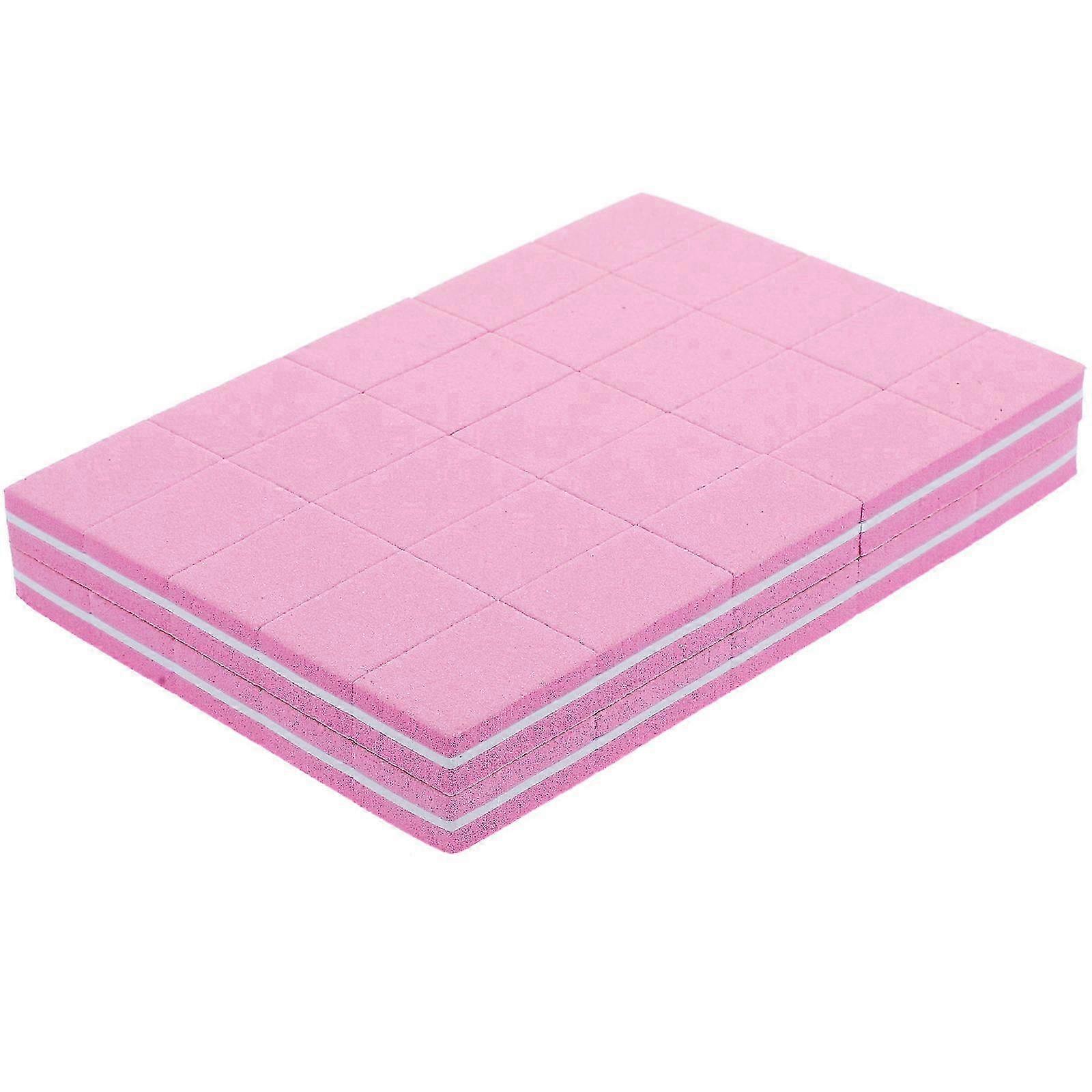 2026 Suitable 50Pcs Nail File Buffer Block Sponge for Trimming Pink Manicure