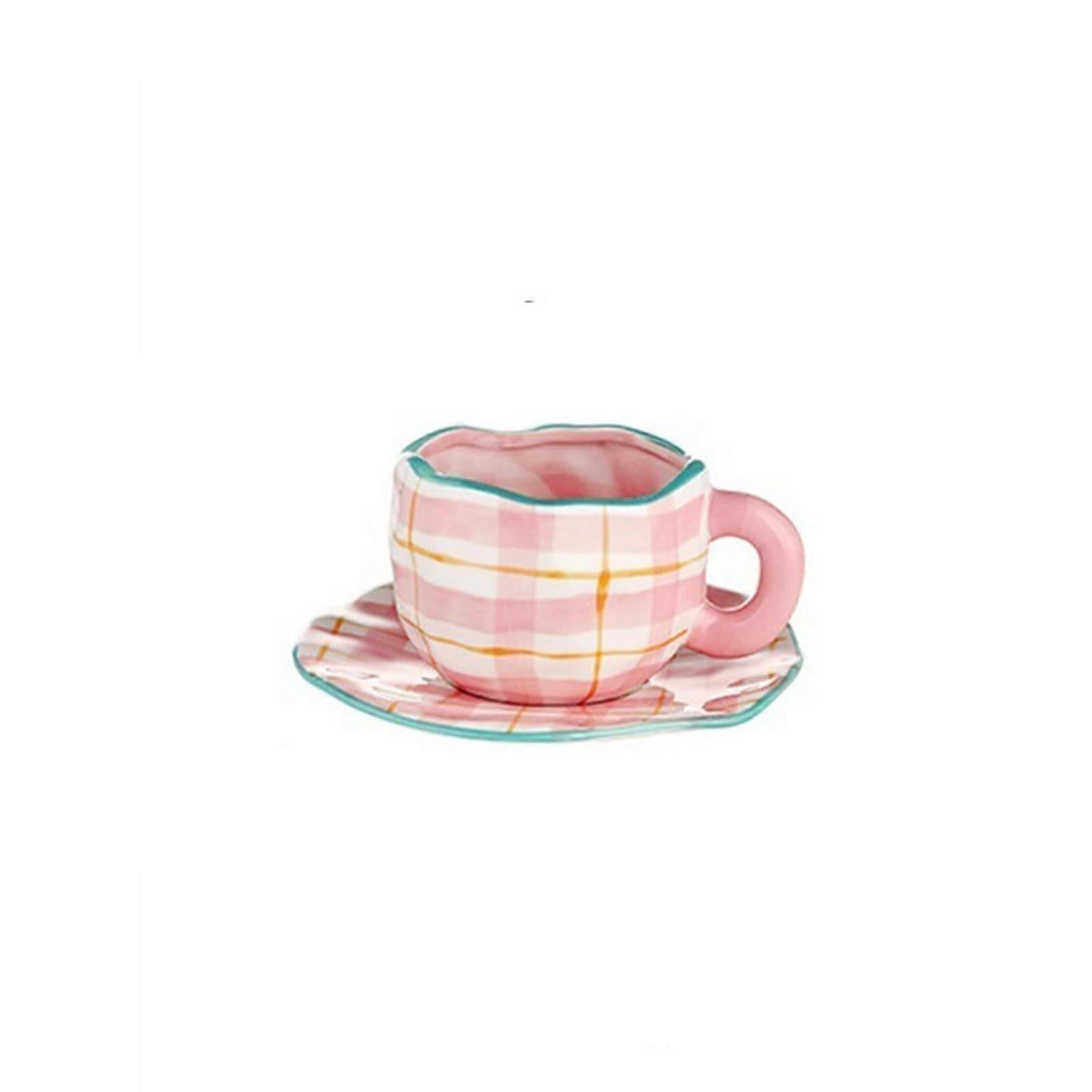 Ceramic Coffee Mug with Irregular Ink Dot Design for Hot or Cold Drinks and Comfortable Grip