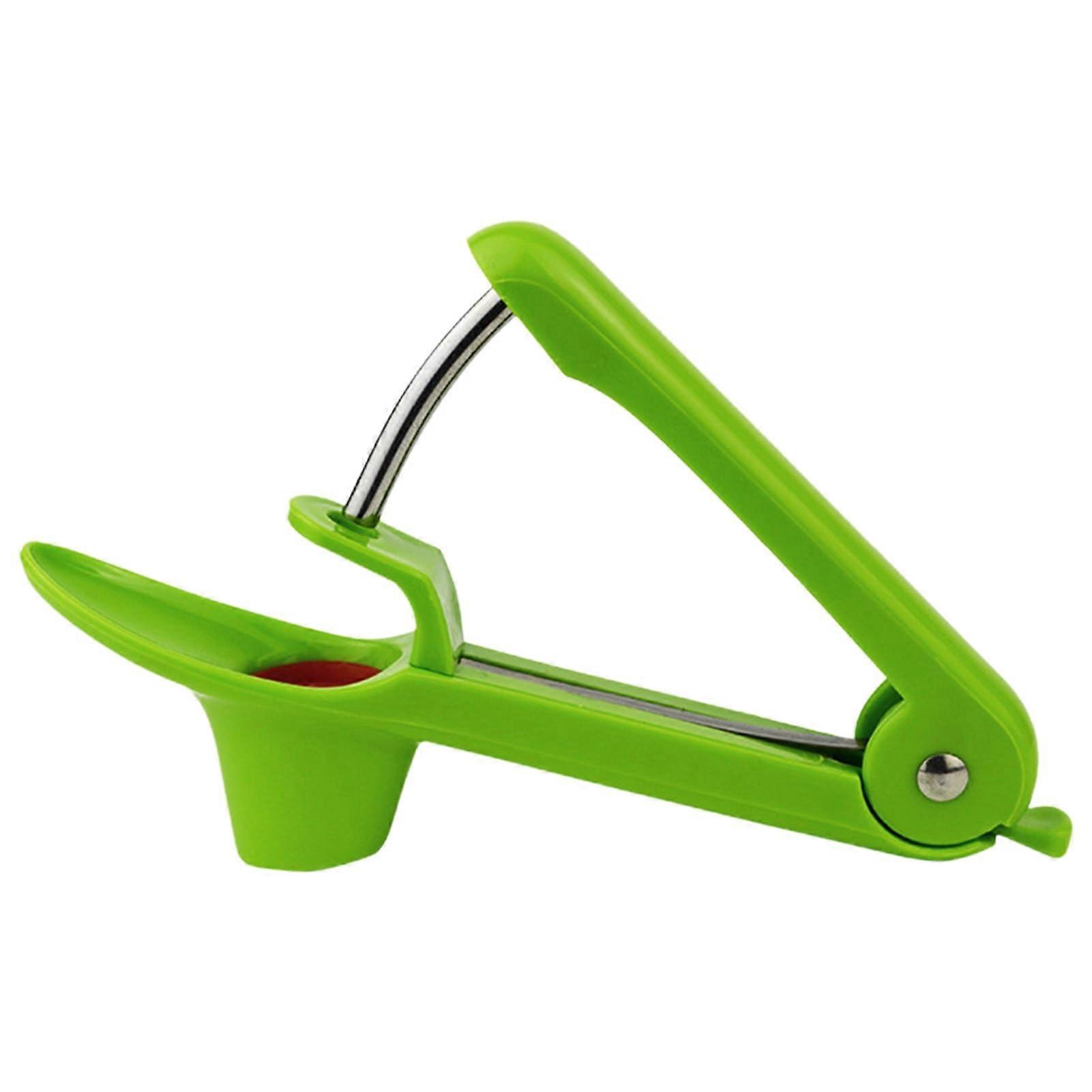 Cherry Pitter Tool OneHand Operation Safe Cherry Stone Remover for Baking and Cooking Green