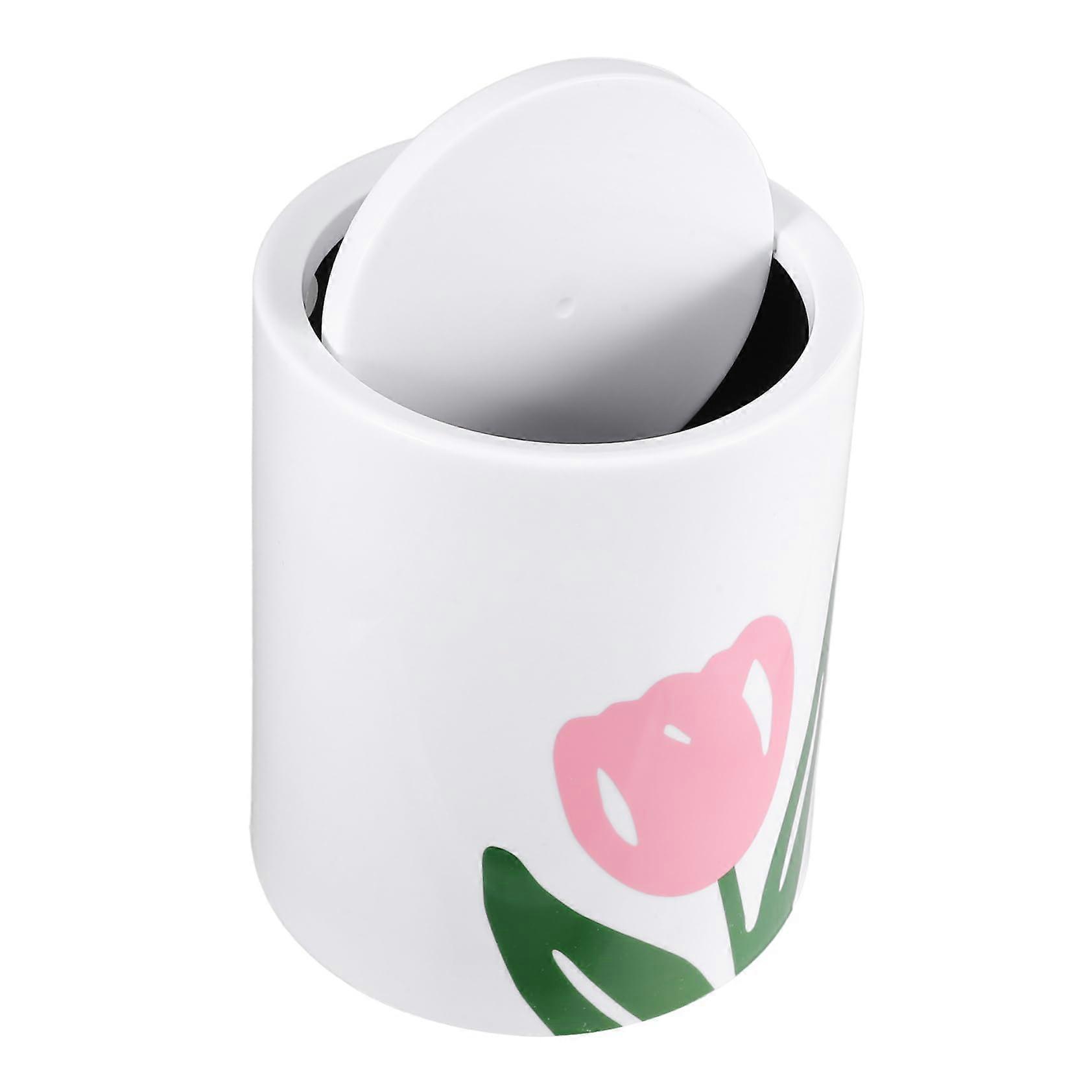 Trash Can with Lid, Easy Clean, Compact Indoor Garbage Bin for Kitchen, Office, Dorm