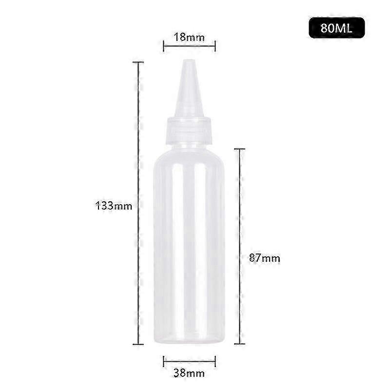 30pcs Plastic Squeeze Dropper Bottle 5-250ml Transparent Sharp-mouth Plastic Squeezable Sub-bottled Split