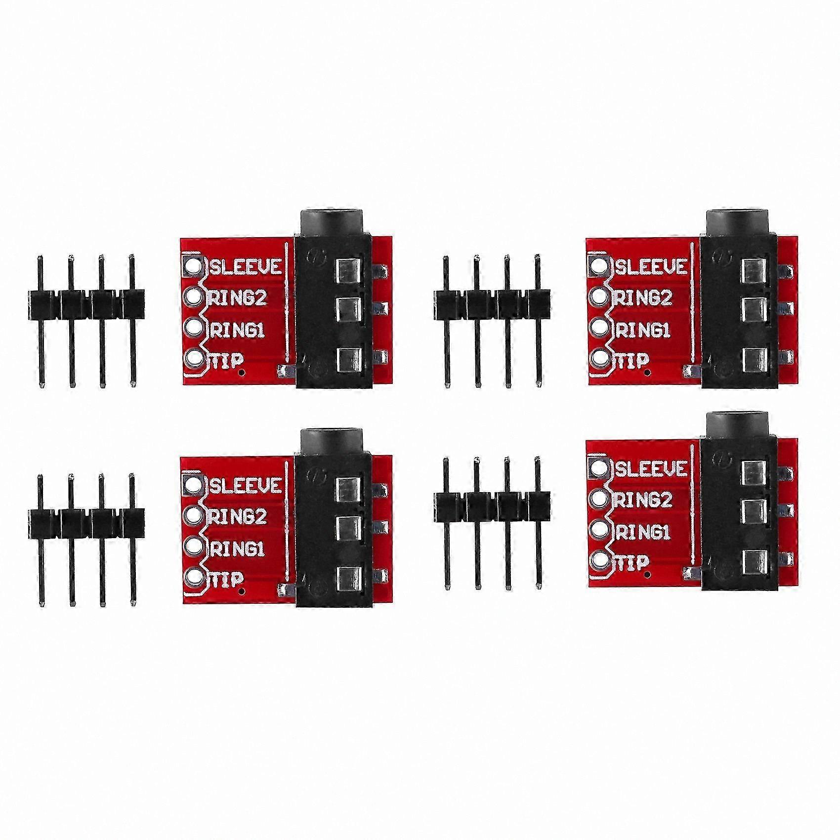 4-Pack TRRS 3.5mm Jack Breakout Module for Headphone Audio Video MP3 Professional Connection Solution