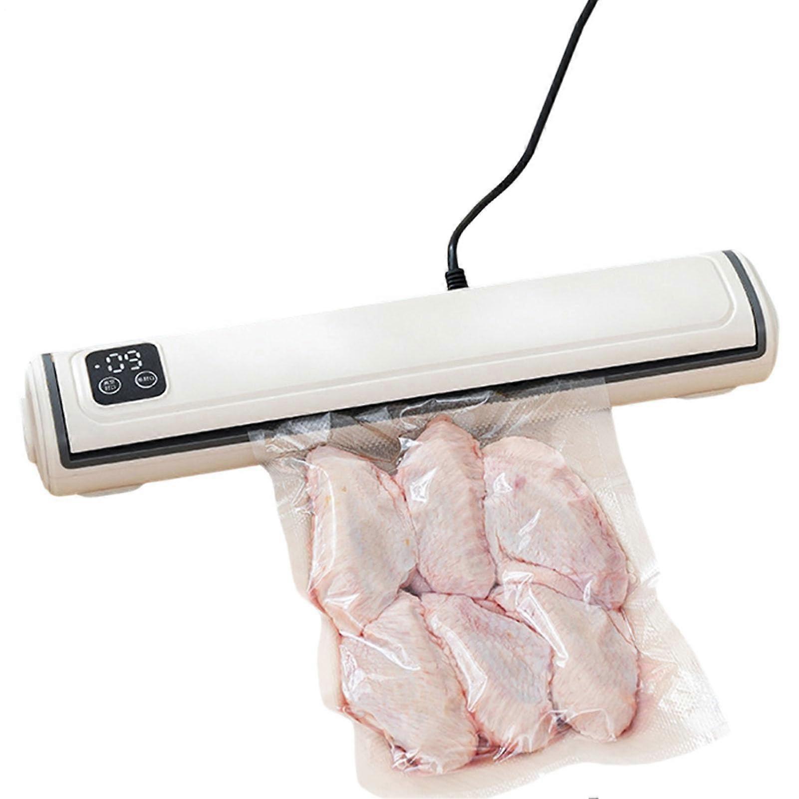Vacuum Sealer Machine 80kPa Super Suction with LED Control for Meat Vegetables Snacks Storage