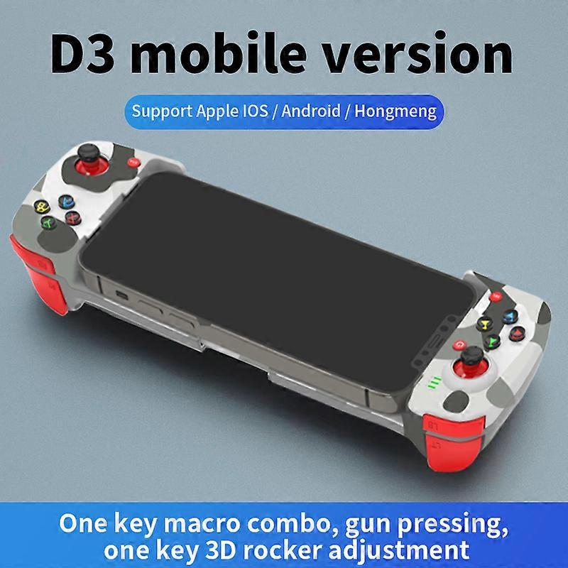 D3 Wireless BT 5.0 Stretchable Gamepad For Mobile Phone Android IOS Devices Retractable Joystick for PC Video Game Controller