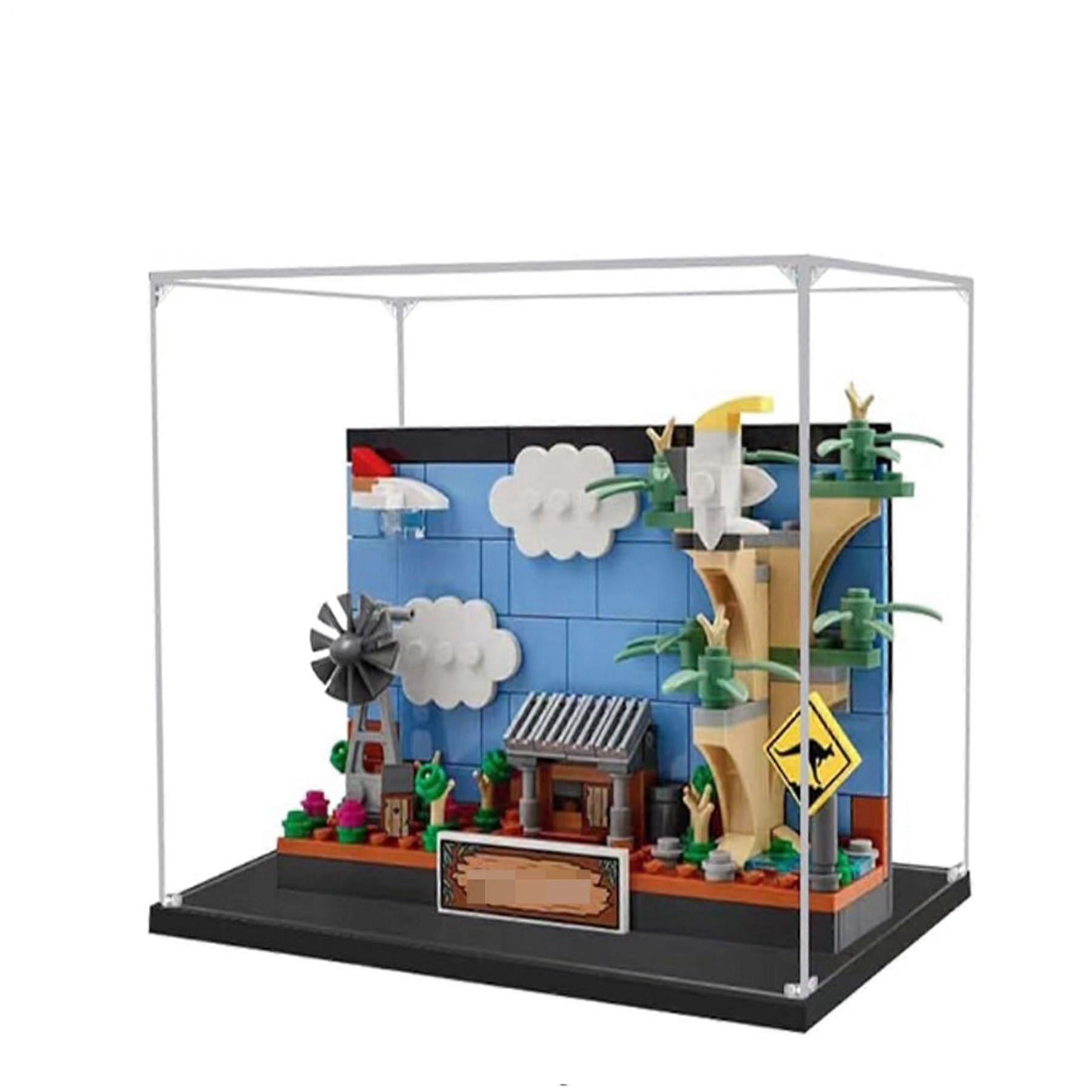 Dustproof Acrylic Display Case Compatible with  40651, Clear Protective Box with Black Base 3mm