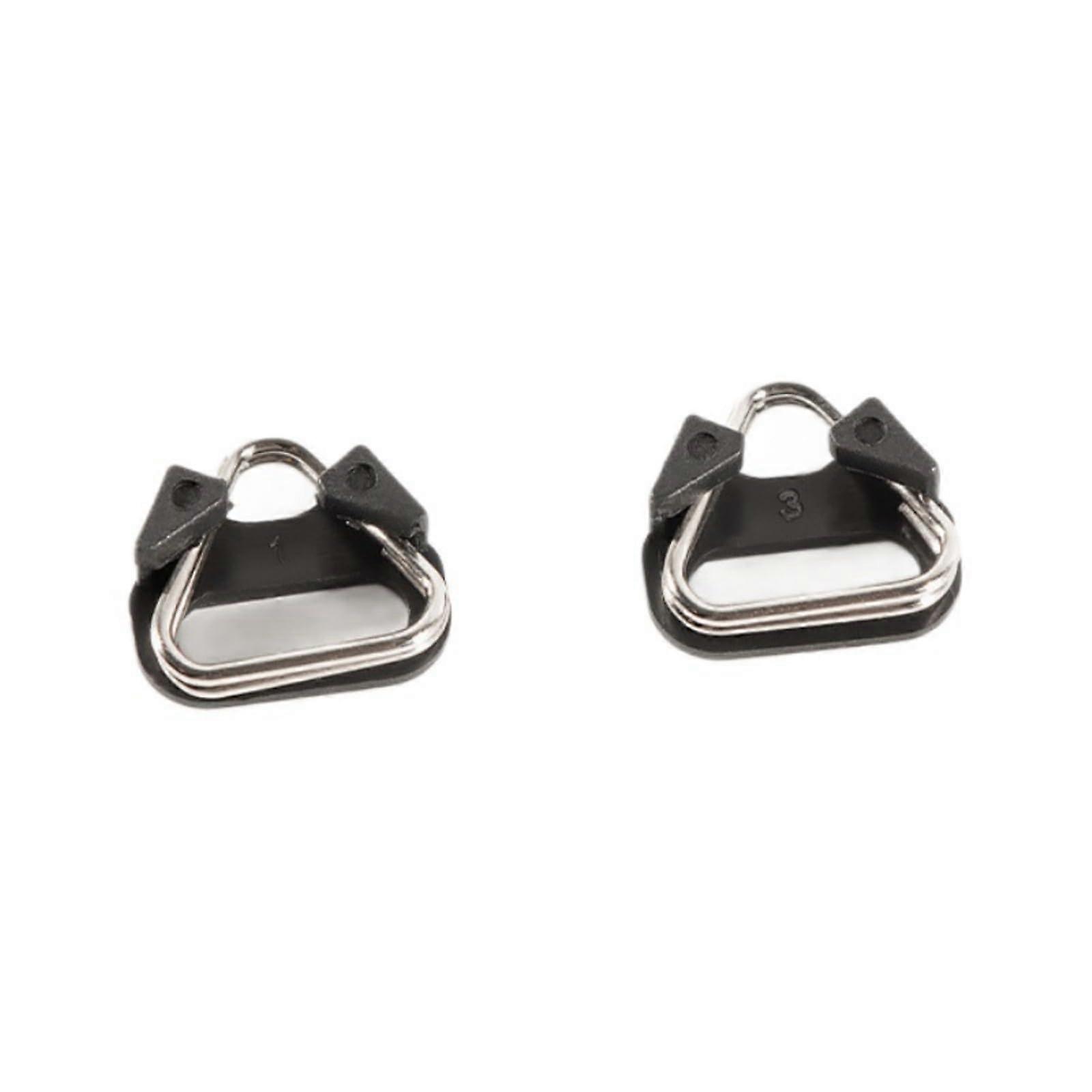 Stainless Steel Camera Strap Lugs with Protective Caps, Triangle Split Rings for Secure Attachment