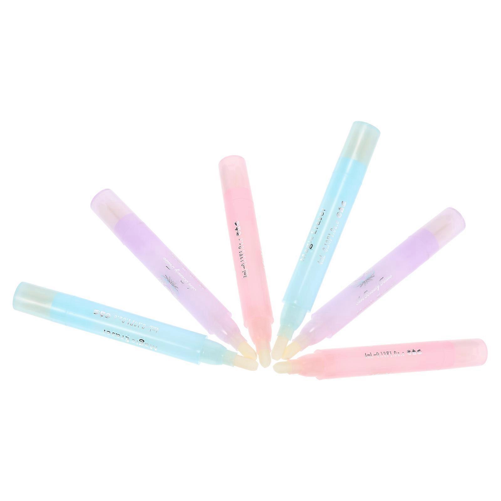 Nail Polish Remover Pen Plastic for Accurate Nail Correction 6Pcs Set