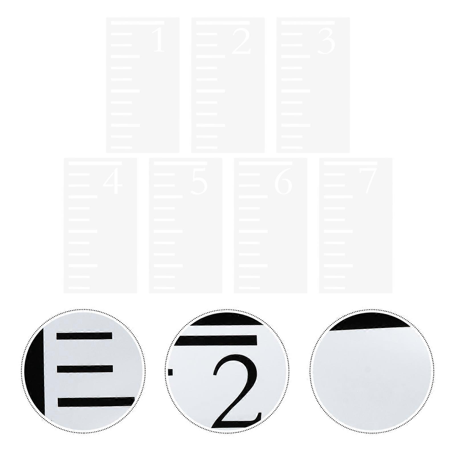 Growth Chart Stencil Kids Height Measuring Ruler Template with 7Pcs Set