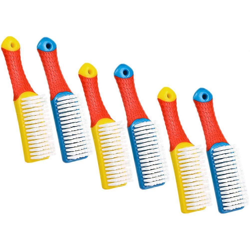 Cleaning Brush Shoe Wash Brush Kitchen Wall Mounted Use Plastic 6Pcs
