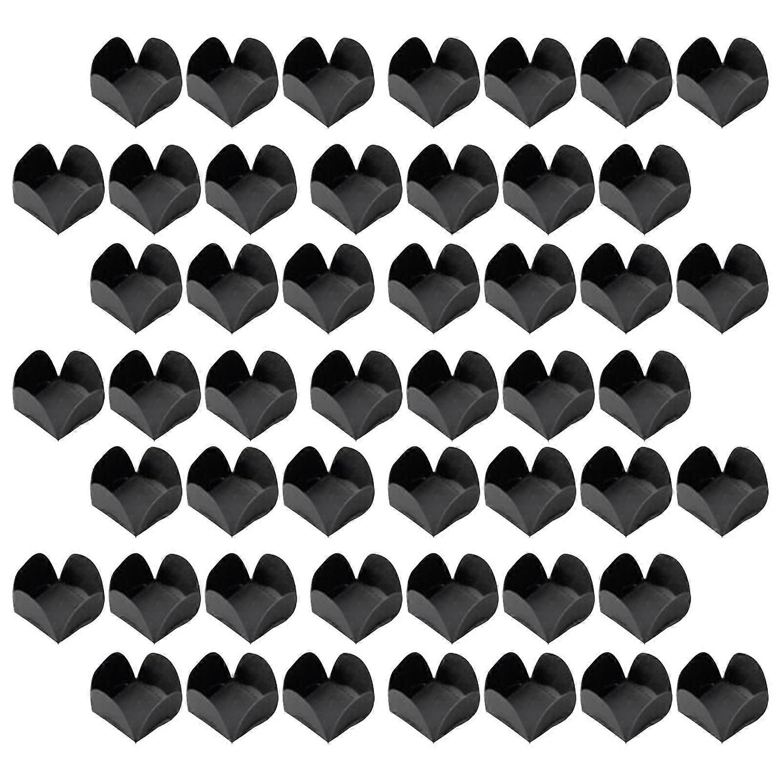 Chocolate Wrappers Paper Candy Cups Tray for Candy 200Pcs Black Packaging