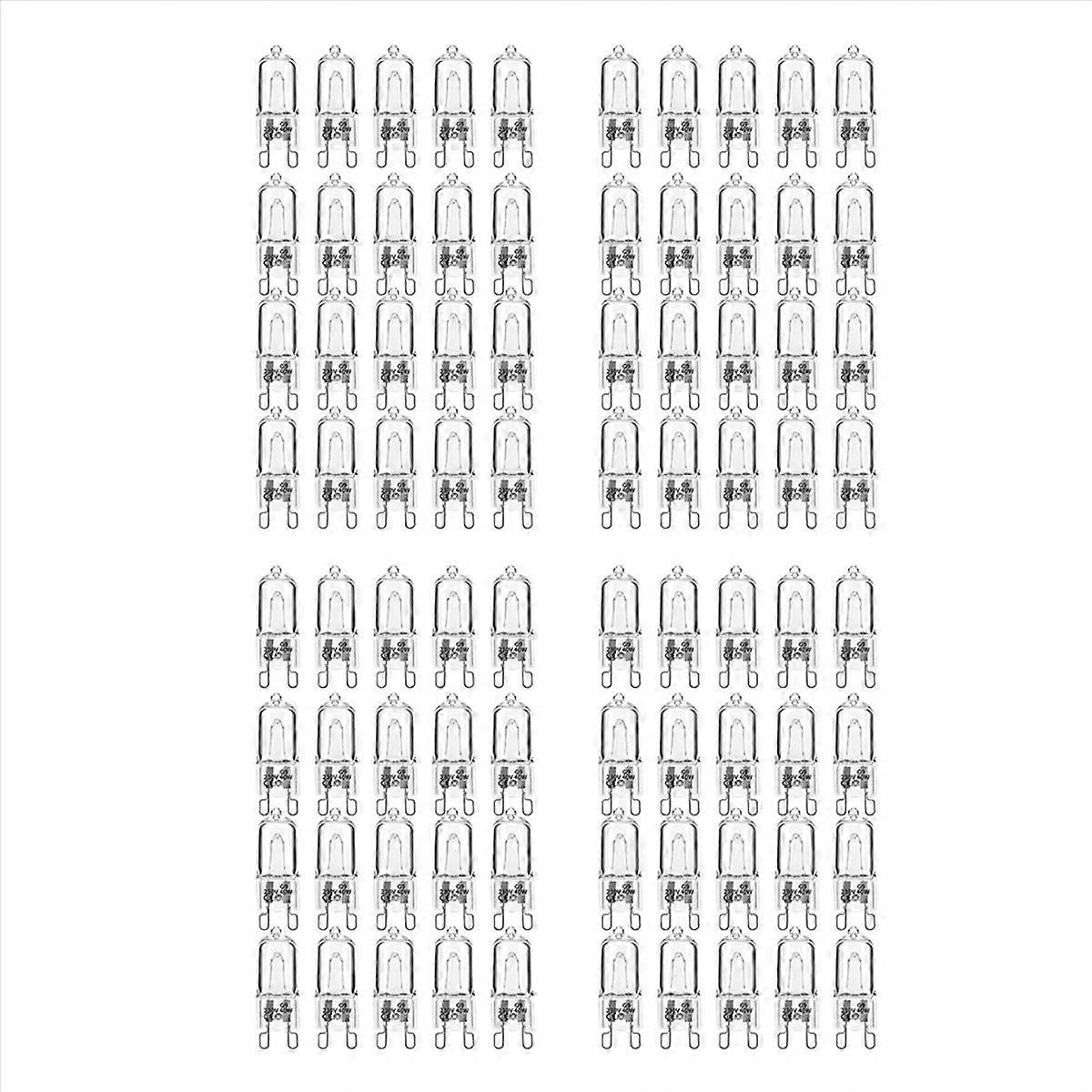 20Pcs G9 Halogen Light Bulbs,40W Clear Halogen Lamps Dimmable,2800K