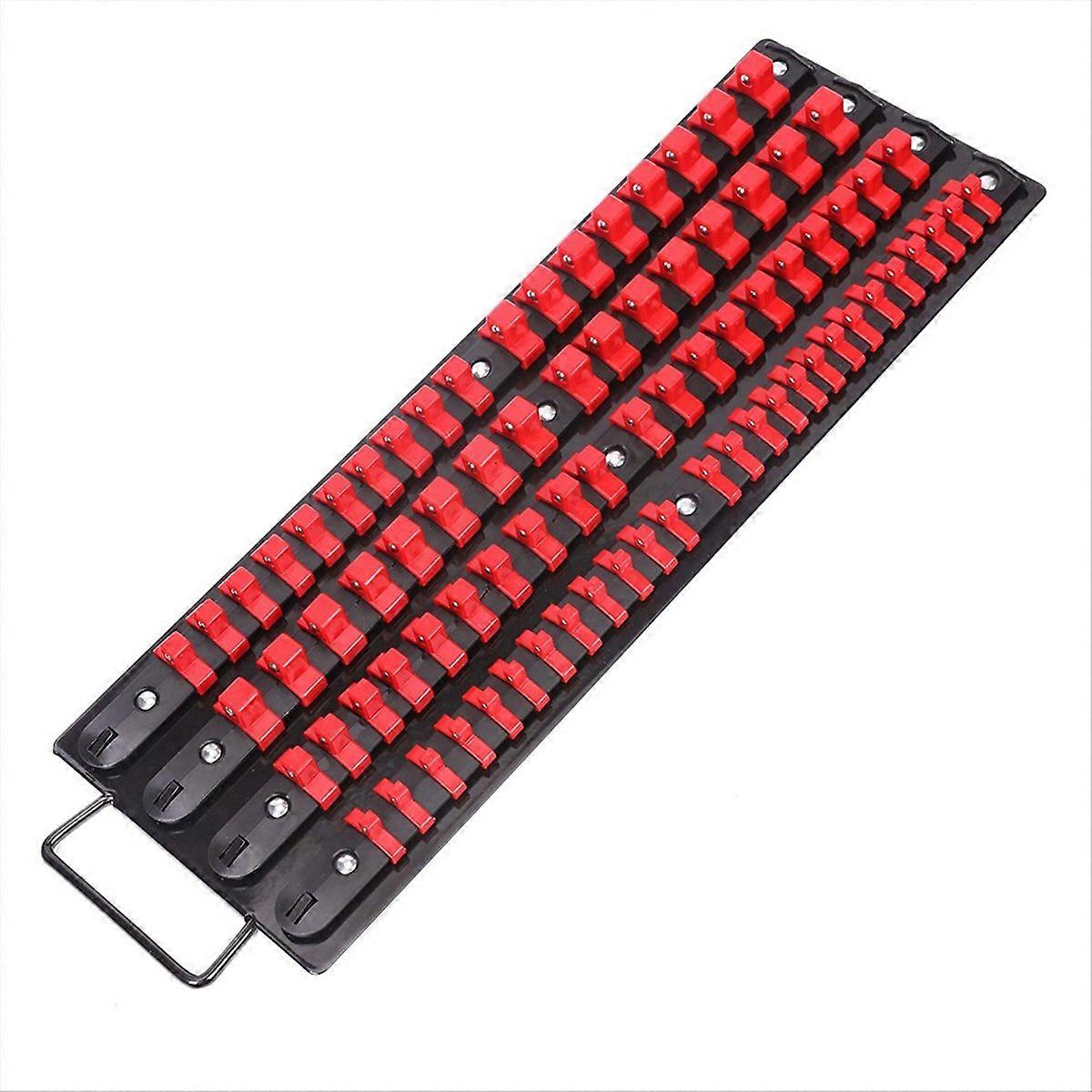 Portable 80Pcs Socket Organizer Tray Rail Rack Socket Holder