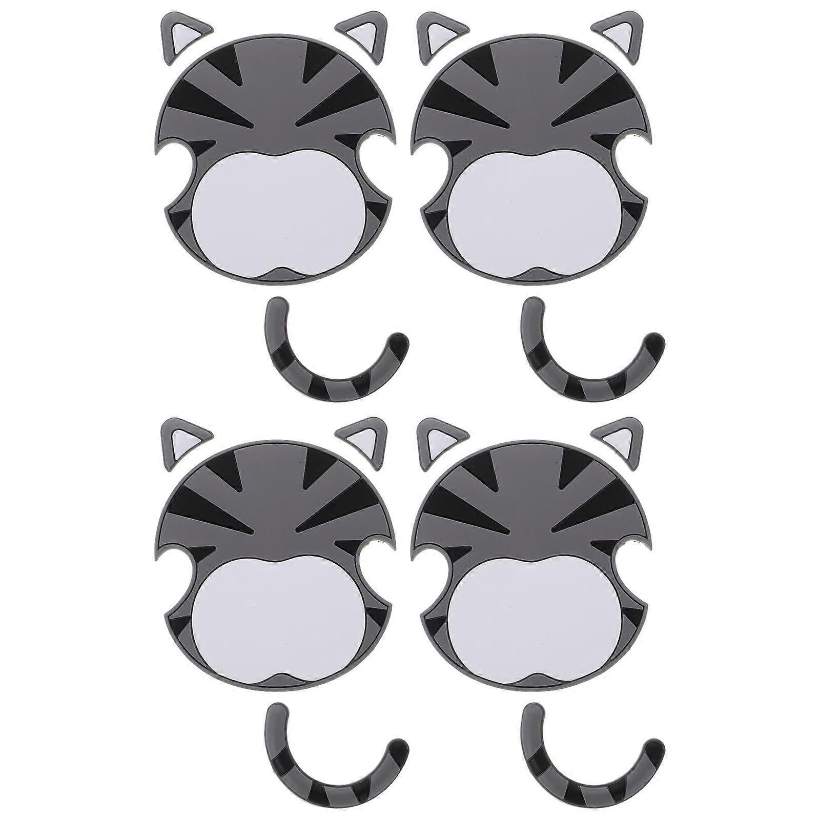 Vehicle Door Handle Protector Cat Design Scratch Protector 12Sets