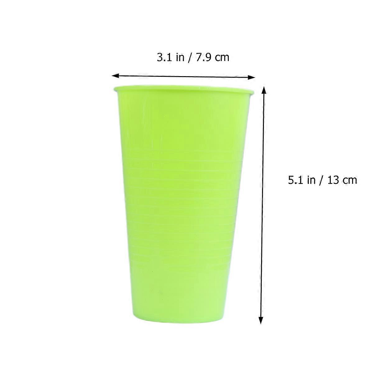 Green Plastic Drinking Cup for Beverage Use 12Pcs Stackable Cups