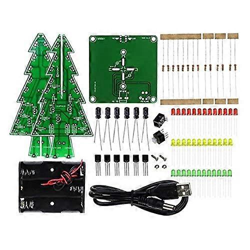 Christmas Tree LED Kit with Low Power Consumption, DIY 3D Soldering PCB Electronics Set