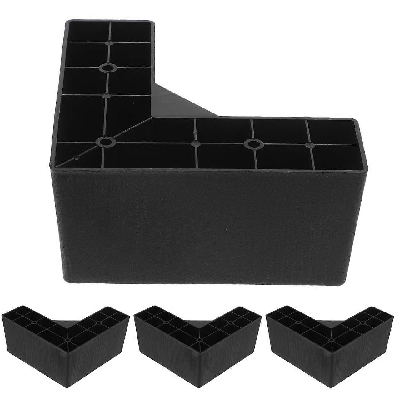 Furniture Risers 4pcs Plastic Bed Risers for Sofas and Couches Extra Storage and Floor Protection