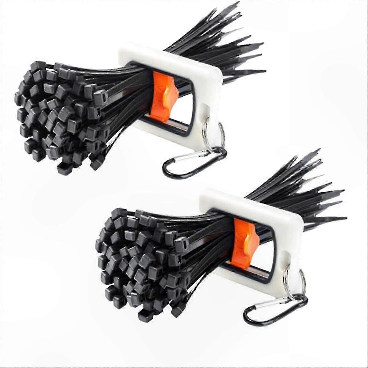 Cable Management Organizer, Reusable Zip Tie Holders, Adjustable Wire Bracket for Cable Arrangement and Storage Solution