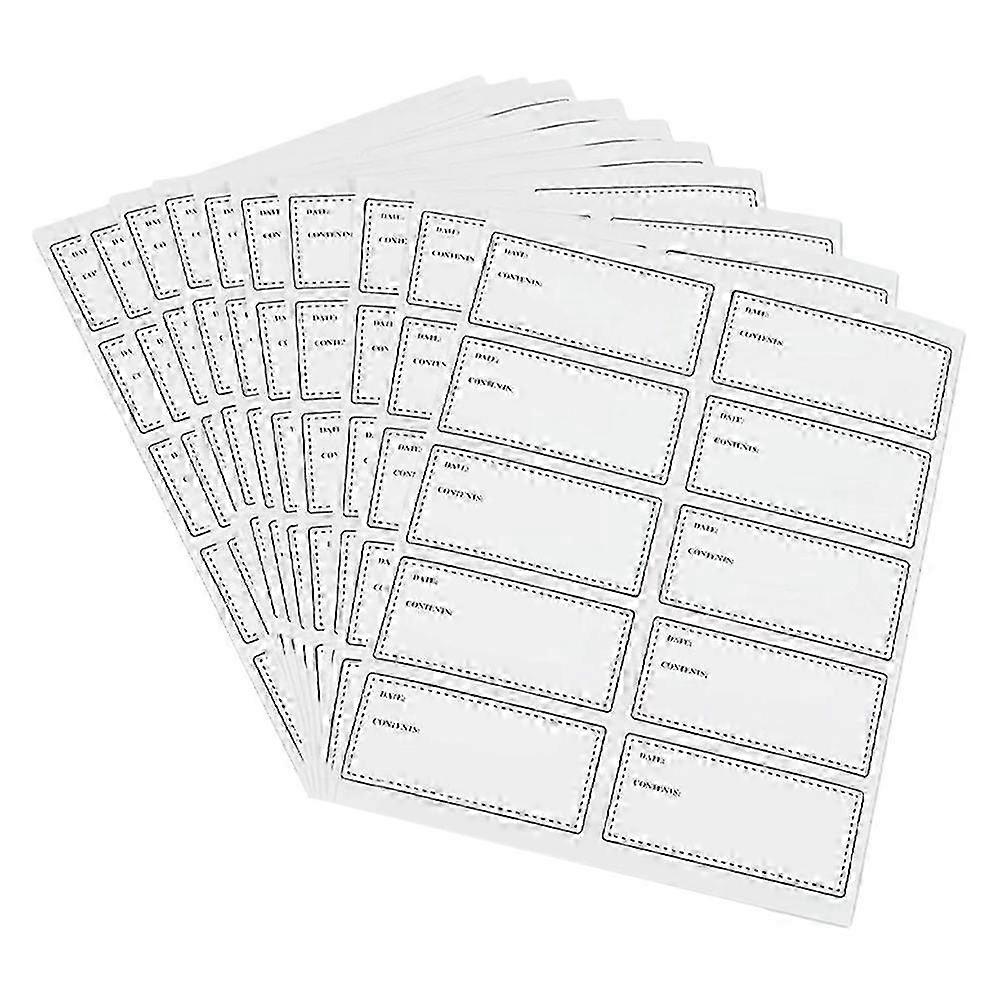 10 Sheets of Practical Food Labels Multi Function Bottle Stickers for Date Note
