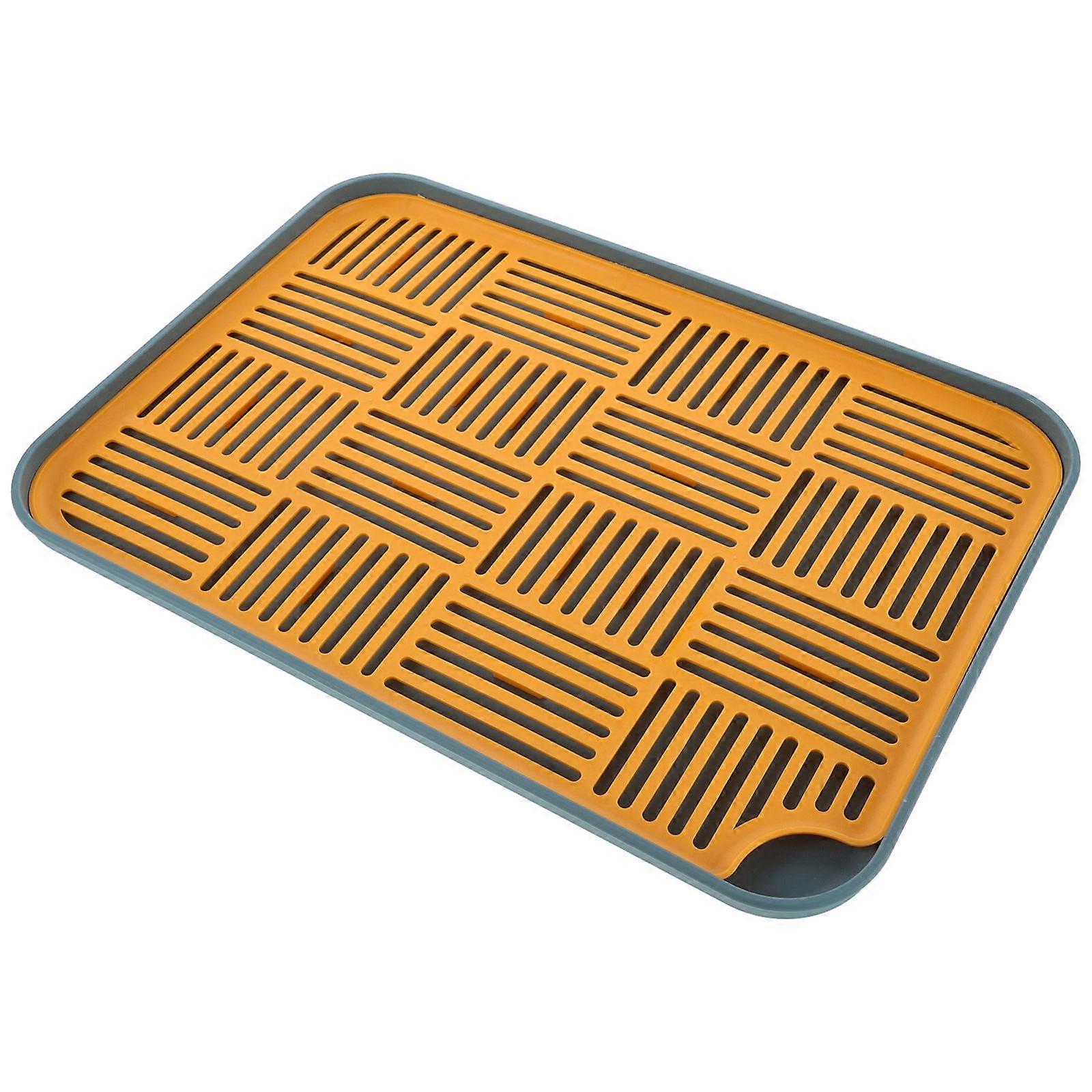 Dual-Layer Drainage Tray for Kitchen Use Large Capacity Storage Rack