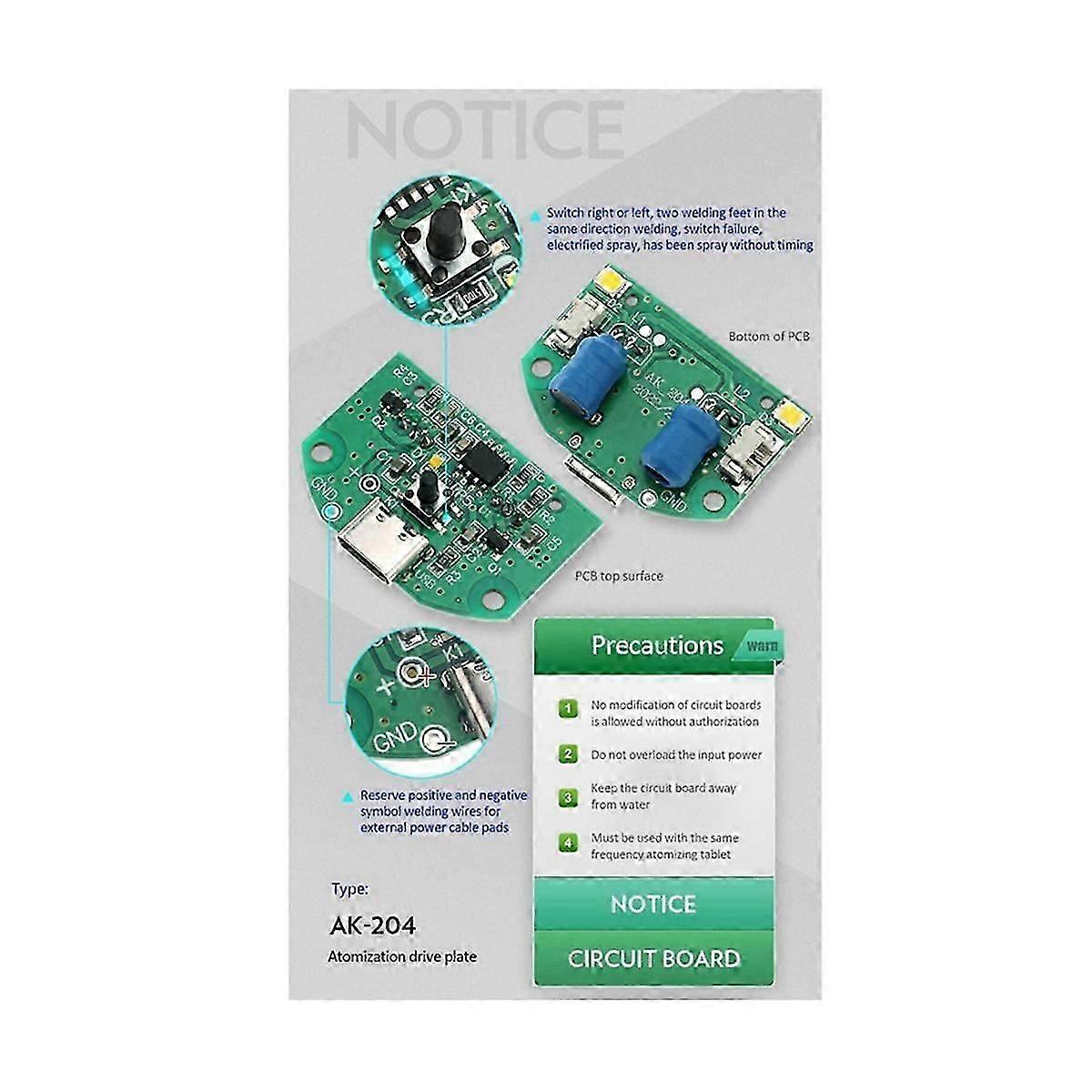 Dual Spray Atomization Module USB Humidifier Driving Circuit Board Atomization Experimental Equipme