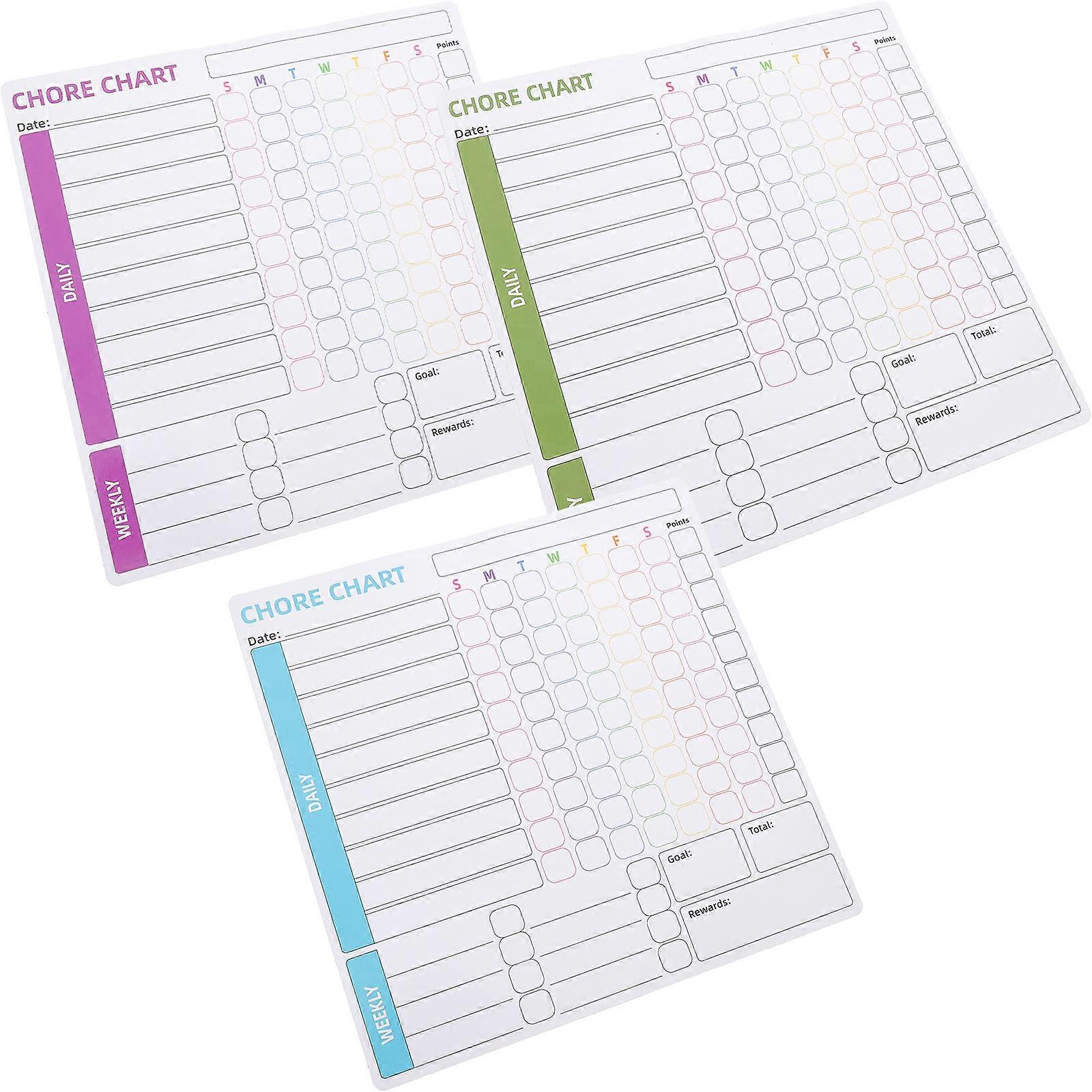 Creative Reward Chart Magnetic Chore Chart for Teens 6Pcs Set