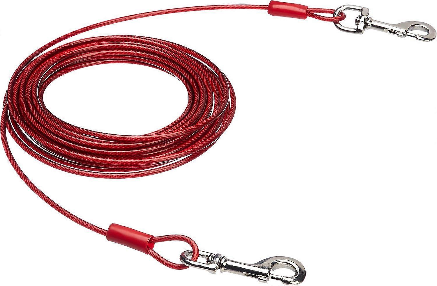 Dog tether cable, up to 3 m, Red
