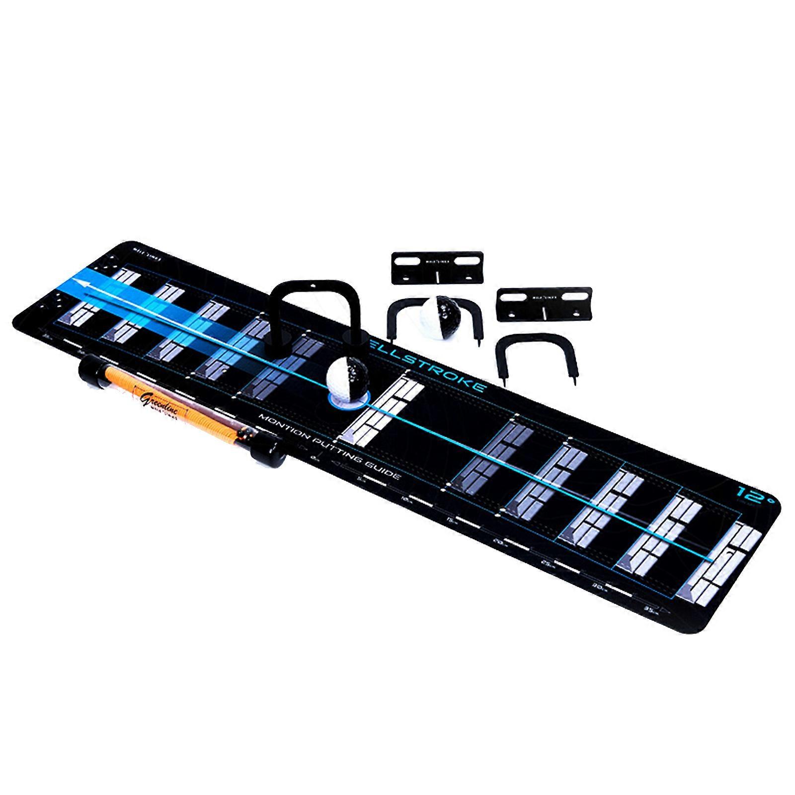 Adjustable Putting Alignment Mat Golf Putter Trainer Dynamic Putter Guide Pad Practice Training Tool Easy to Use Multicolor