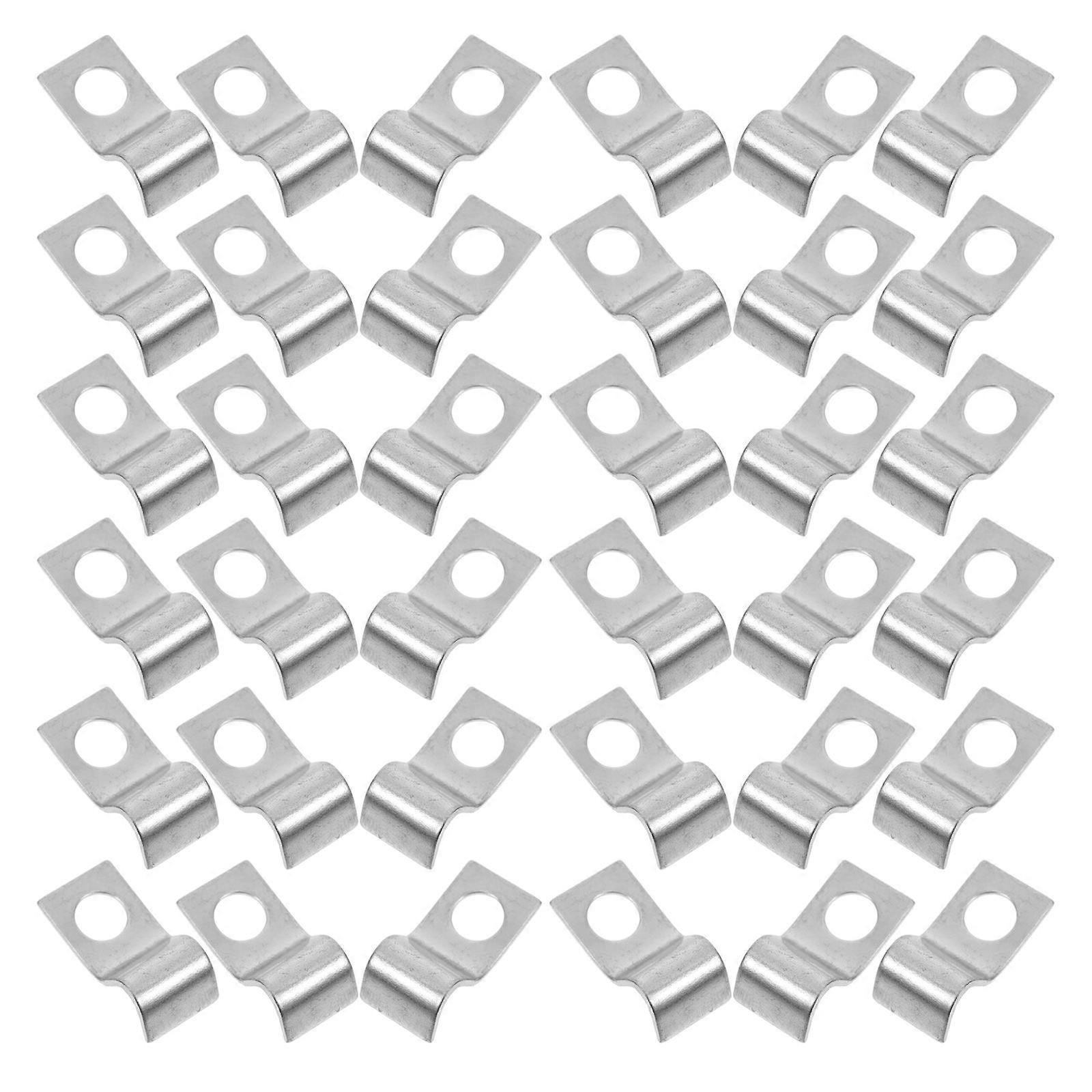 Water Pipe Clamp 100Pcs Iron Single Side Strap Clips for Secure Fixing