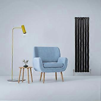 Designer Radiators 160 x 42cm Flat Panel Modern Central Heating Matt Black Vertical Column Double